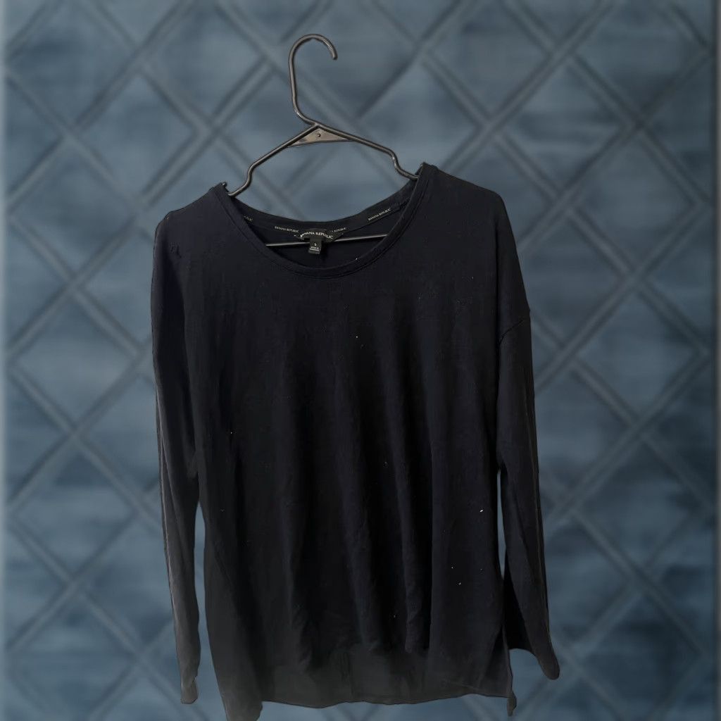 Banana Republic Banana Republic Sweater Women Petite Small Black Cable-Knit Long Sleeve Crew Neck Pullover Casual Size S / US 4 / IT 40 - 1 Thumbnail