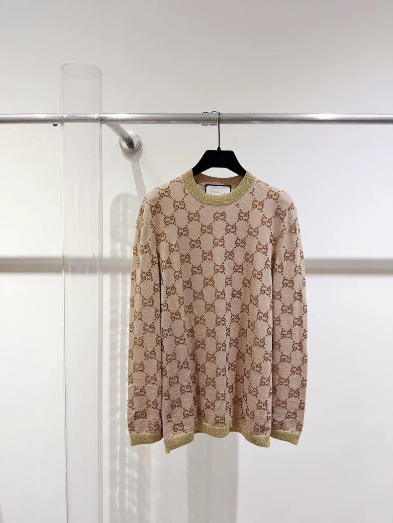Gucci Gucci Full Diamond Knit Sweater-2506 Size US M / EU 48-50 / 2 - 1 Thumbnail