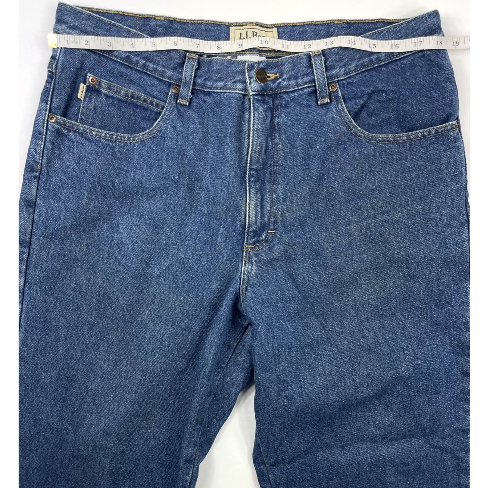 Vintage VINTAGE L.L. Bean Flannel Lined Jeans 36x30 Blue Straight Regular Mens Outdoor Size US 36 / EU 52 - 5 Thumbnail