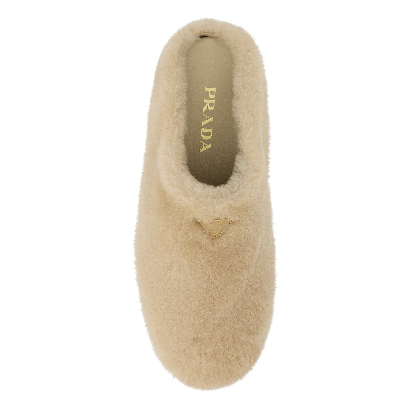 Prada PRADA Cream Beige Shearling Slippers New And Authentic (Wome Size US 10 / IT 40 - 4 Thumbnail