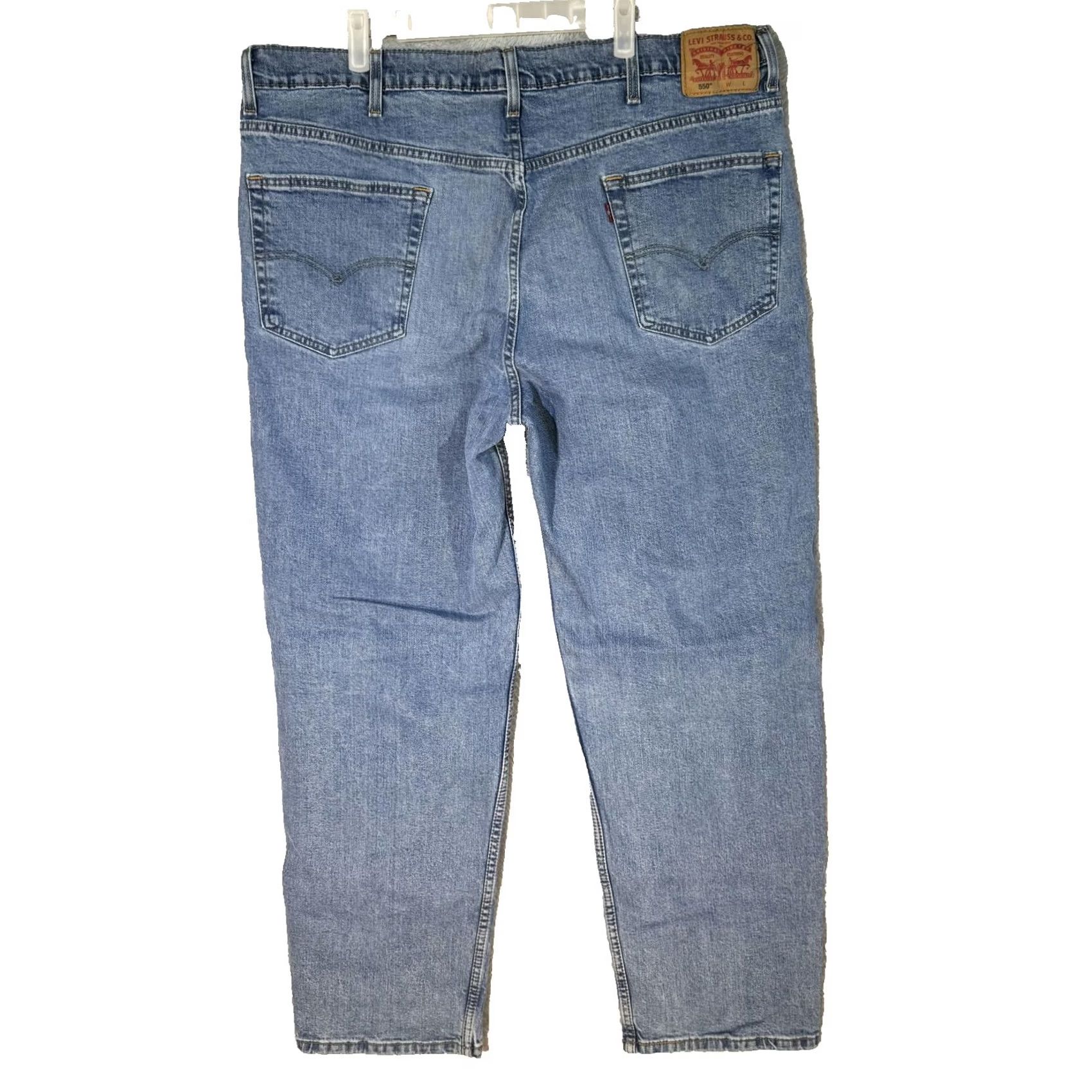 Levi's VINTAGE Levis 550 Jeans Mens 44x32 Blue Relaxed Fit Denim Tapered Leg Levis USA Logo 5-Pocket Mens Jeans Size US 44 / EU 60 - 2 Thumbnail