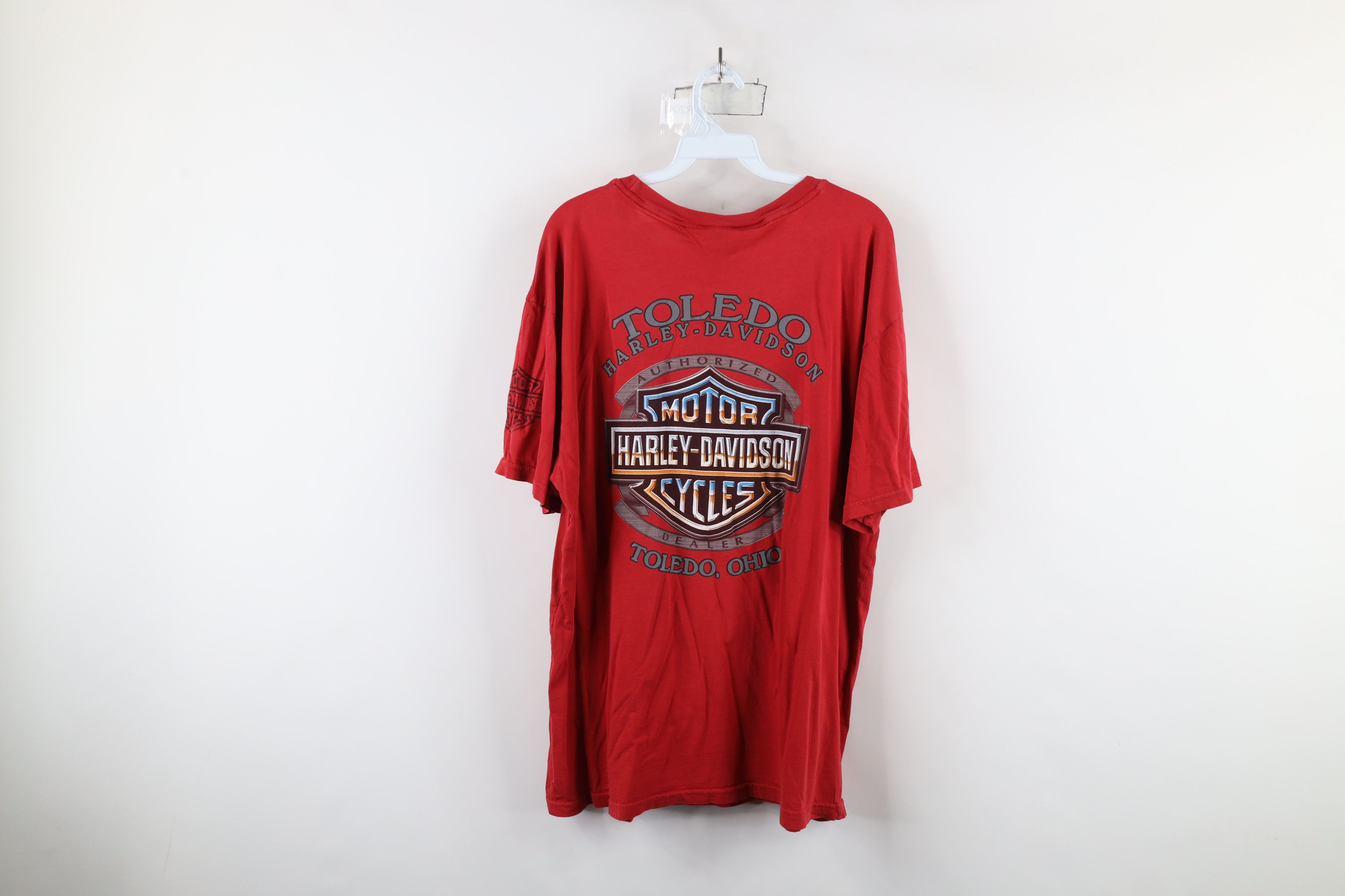 Harley Davidson × Vintage Vintage Y2K Harley Davidson Spell Out Eagle T-Shirt Red Size US XL / EU 56 / 4 - 12 Thumbnail