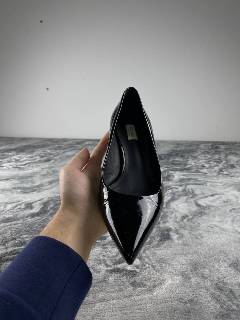 Max Mara Max Mara Leather Slingback Pointed Pumps Women Size 38 Black Size US 8 / IT 38 - 9 Thumbnail