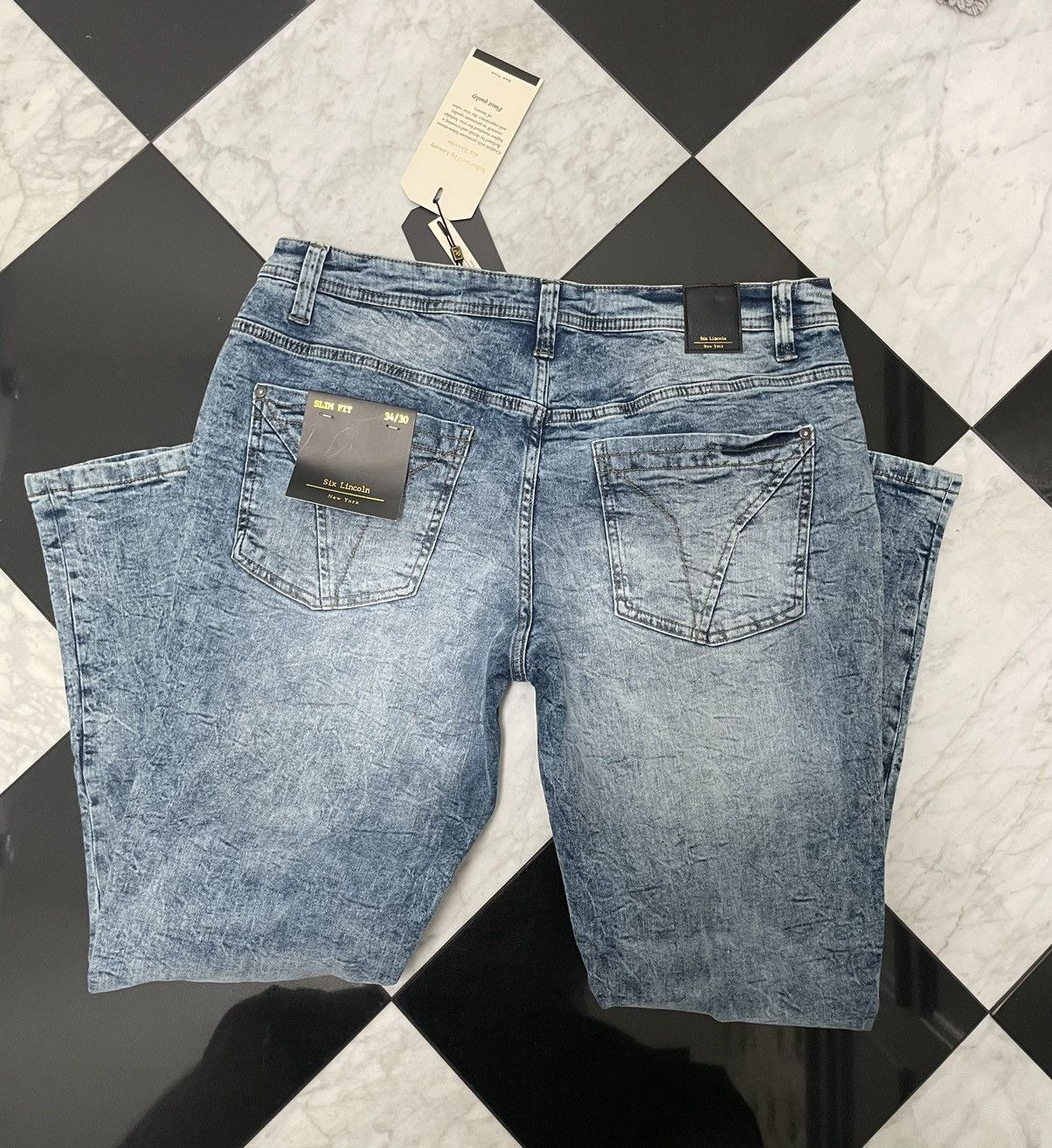 Other 🔥 Six Lincoln New York slim ripped Jeans Size US 34 / EU 50 - 3 Thumbnail