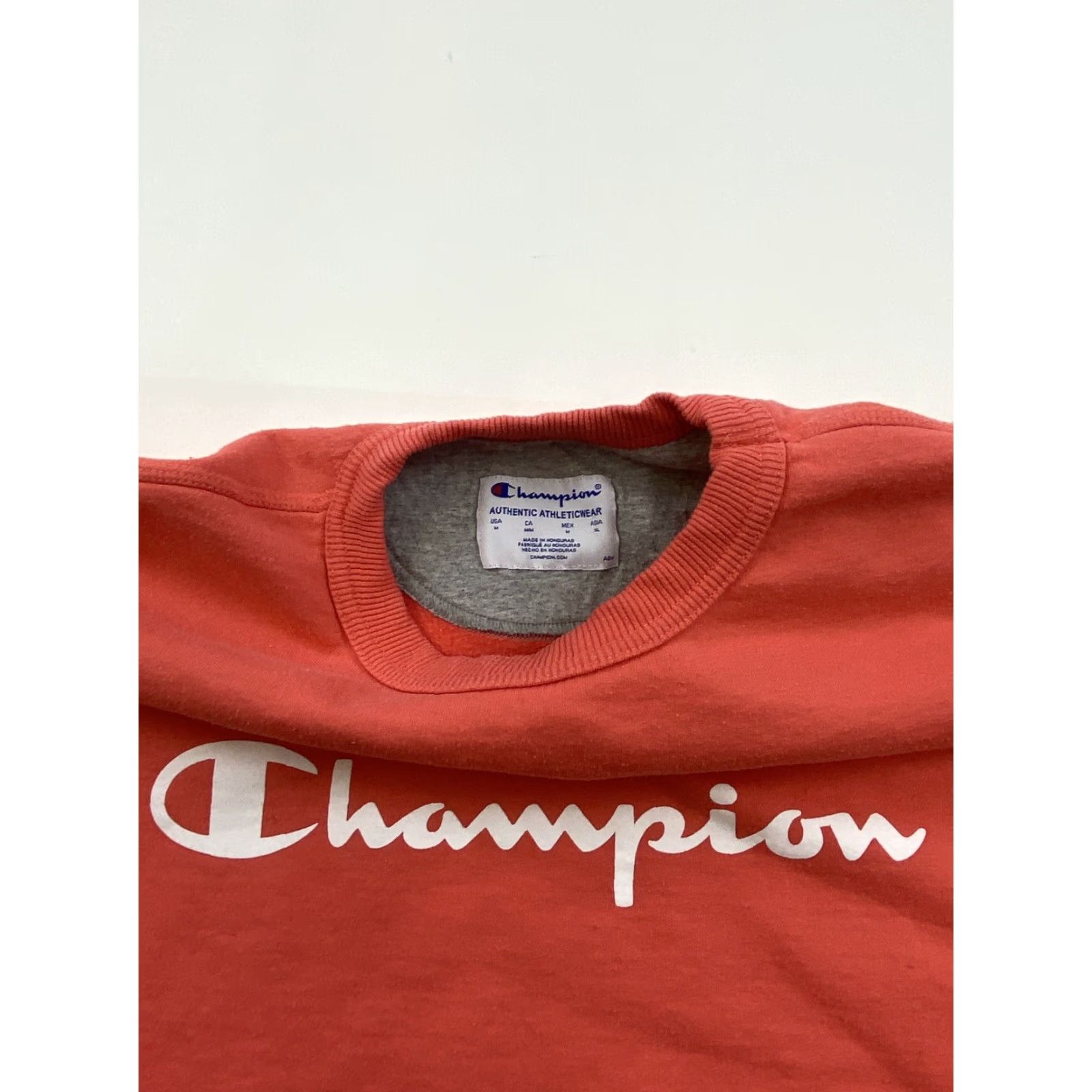 Champion Champion Sweatshirt Mens Medium Orange Spell Out Logo Size US M / EU 48-50 / 2 - 2 Thumbnail