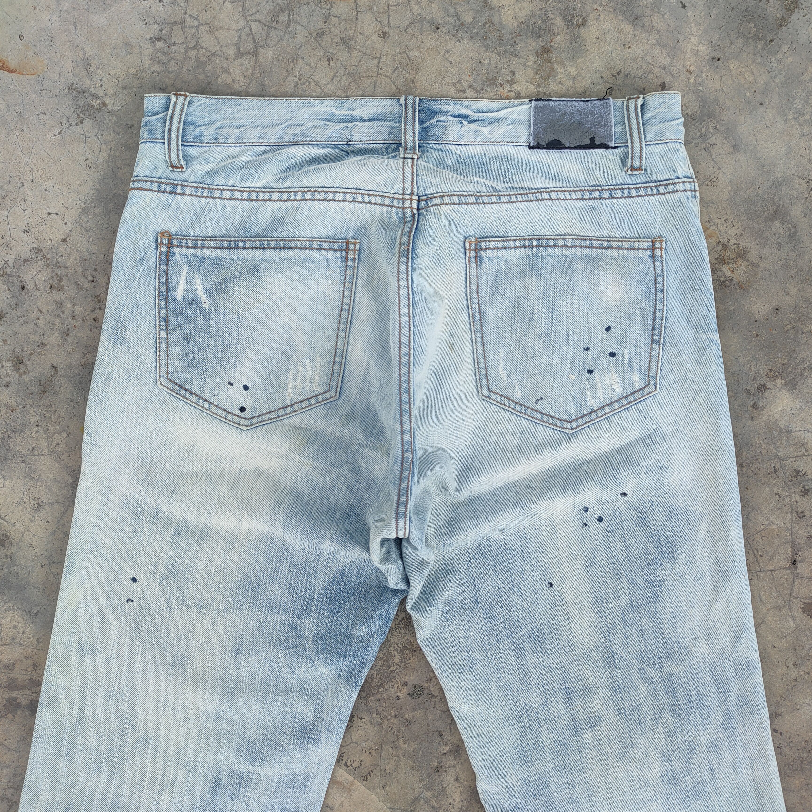 Japanese Brand × Jean × Vintage VINTAGE JAPANESE PAINT LIGHT BLUE JEANS DENIM PANTS Size US 34 / EU 50 - 10 Thumbnail