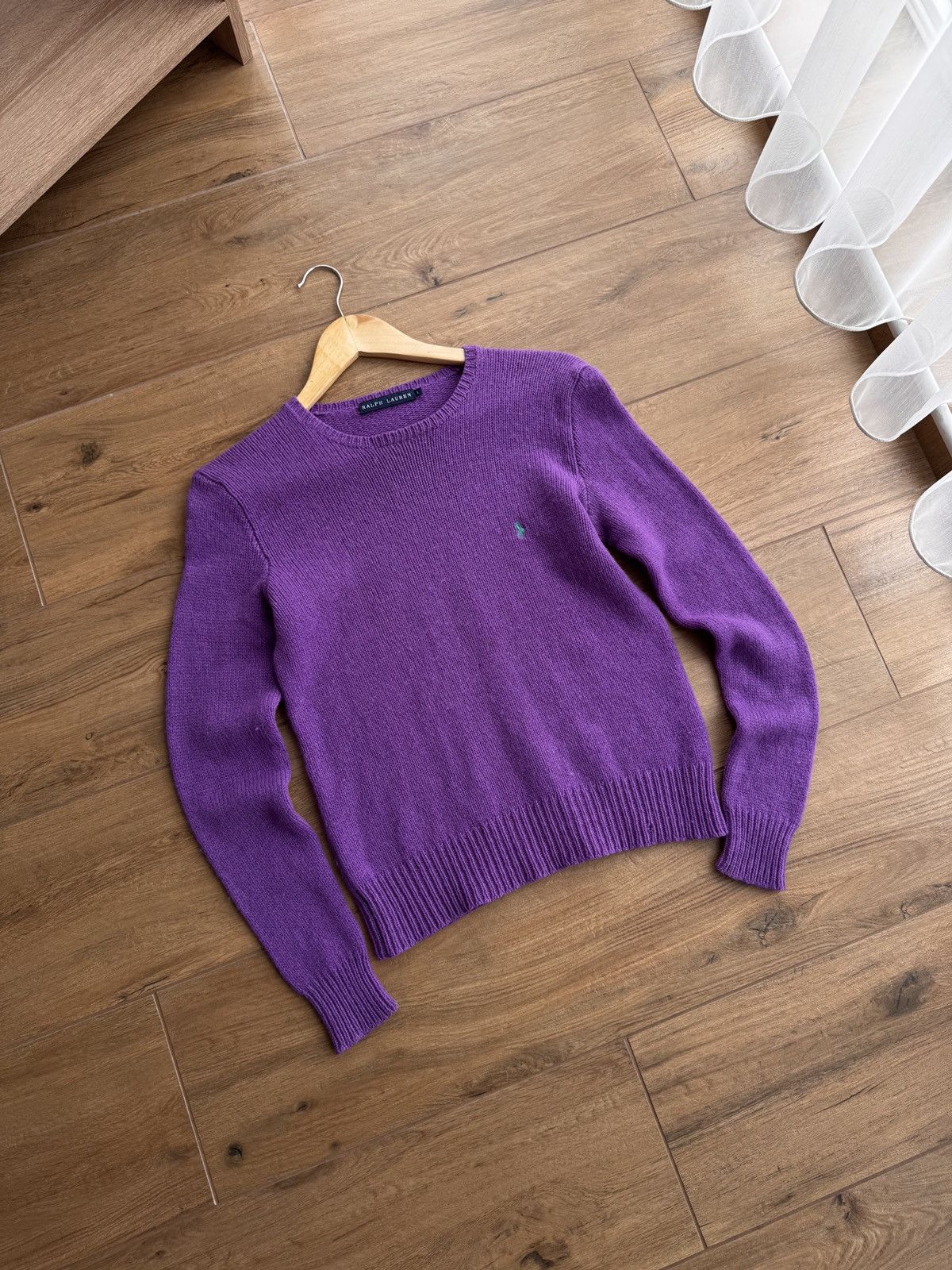 Polo Ralph Lauren × Ralph Lauren × Vintage Vintage Ralph Lauren W' Merino Wool Purple Sweater Size S / US 4 / IT 40 - 1 Thumbnail