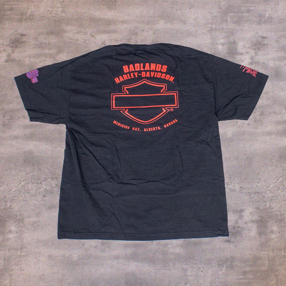 Harley Davidson Y2K 2016 Harley Davidson Badlands Black Double Stitch Tee Size US L / EU 52-54 / 3 - 2 Thumbnail