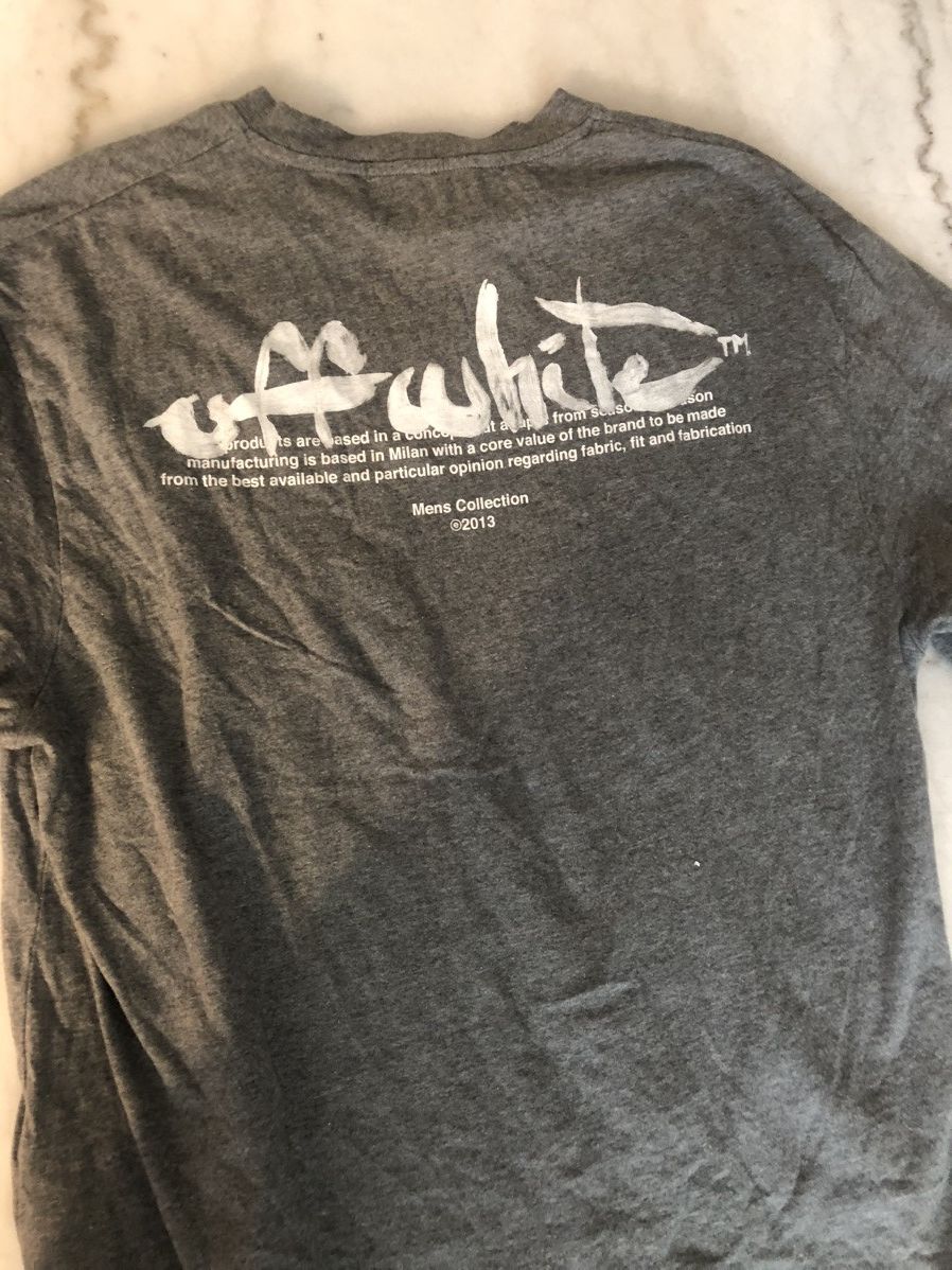 Off-White OFF-WHITE Paint Script Over Skate S/S Tee (Grey Colorway) Size US L / EU 52-54 / 3 - 2 Thumbnail