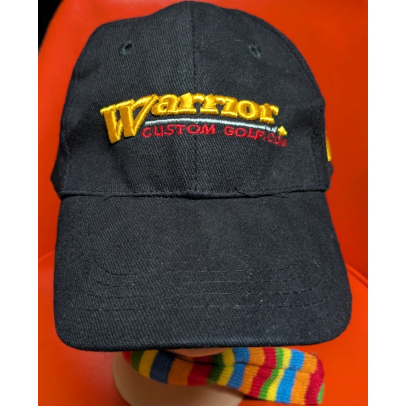 Vintage VINTAGE Warrior Custom Golf Hat Baseball Cap Adjustable Black Men Adult Cotton Cap Cap Golf Adjustable Strapback Mens Size ONE SIZE - 2 Thumbnail