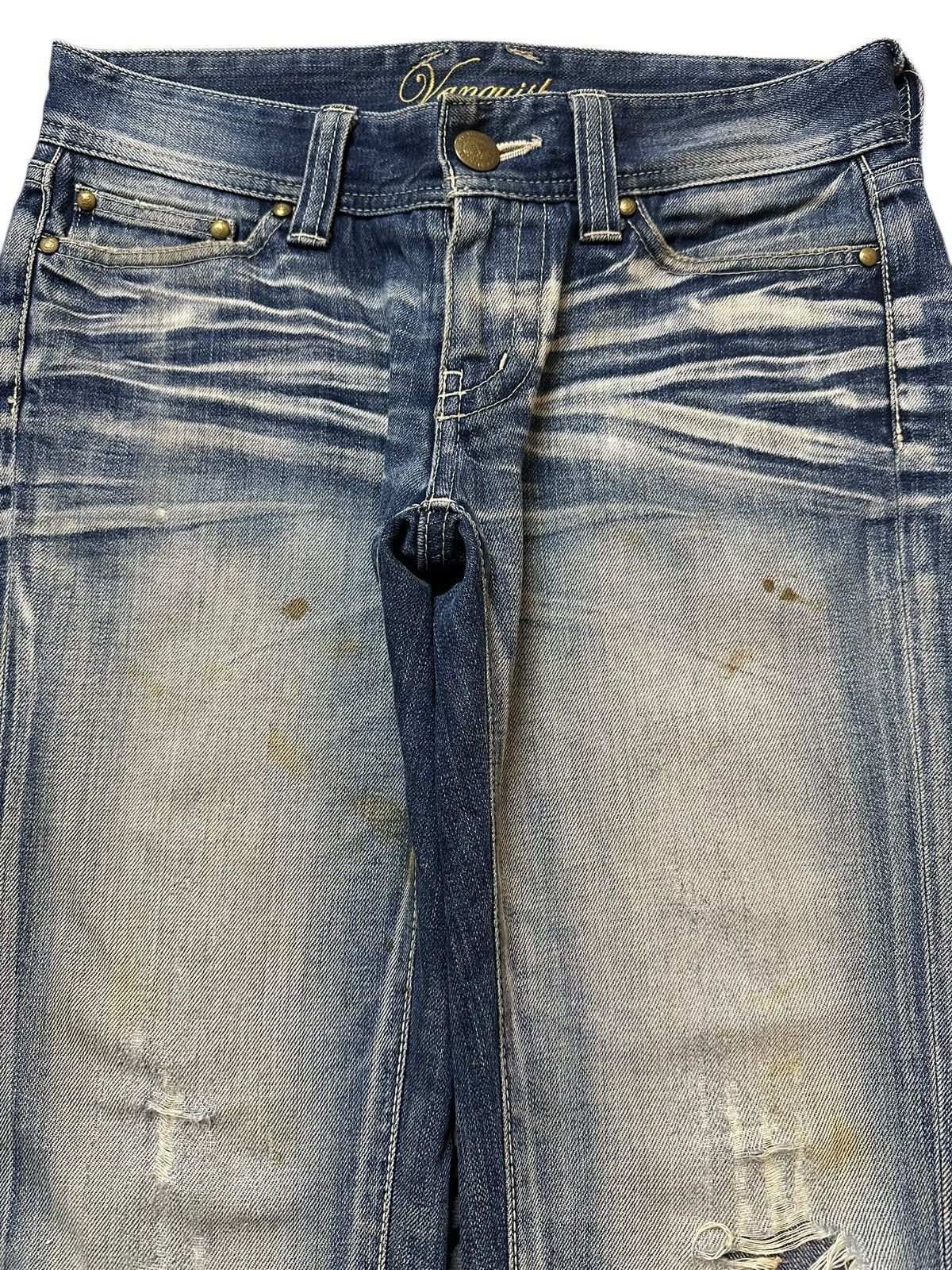 Vanquish Vintage Vanquish Blue Faded Stone Wash Distressed Jeans Size US 29 - 3 Thumbnail