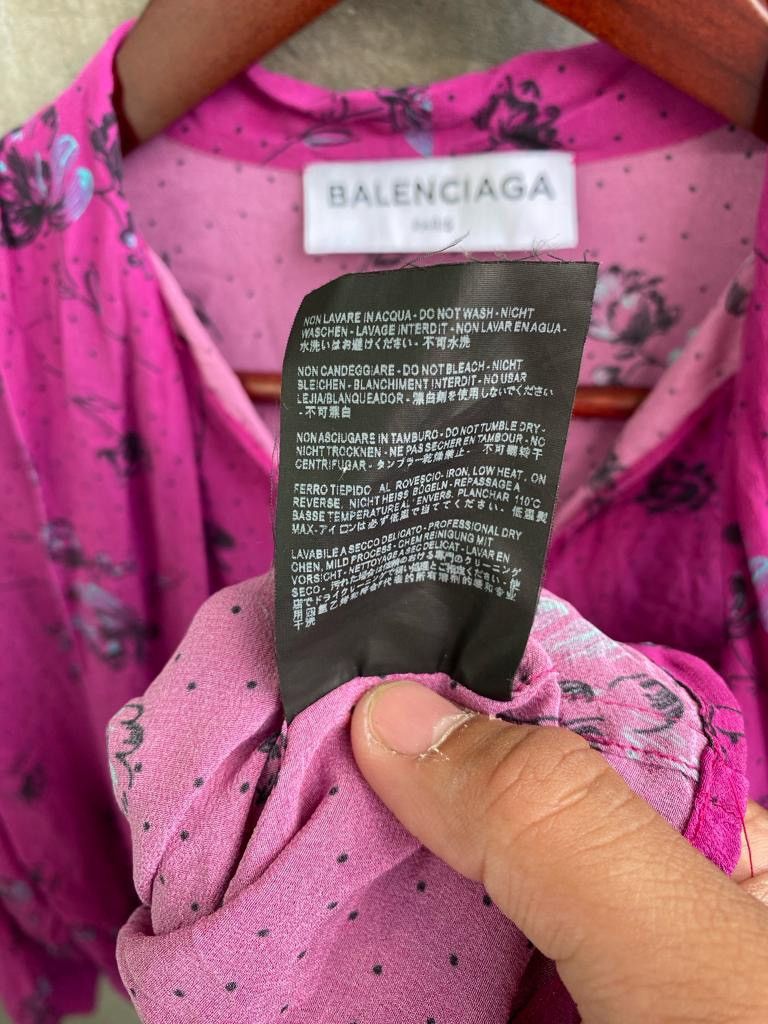 Balenciaga 2018 Floral Silk Blouse Size XS / US 0-2 / IT 36-38 - 9 Thumbnail