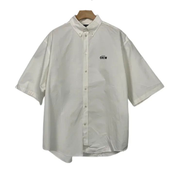 Balenciaga Crew Cotton Short Sleeve Shirt 0079