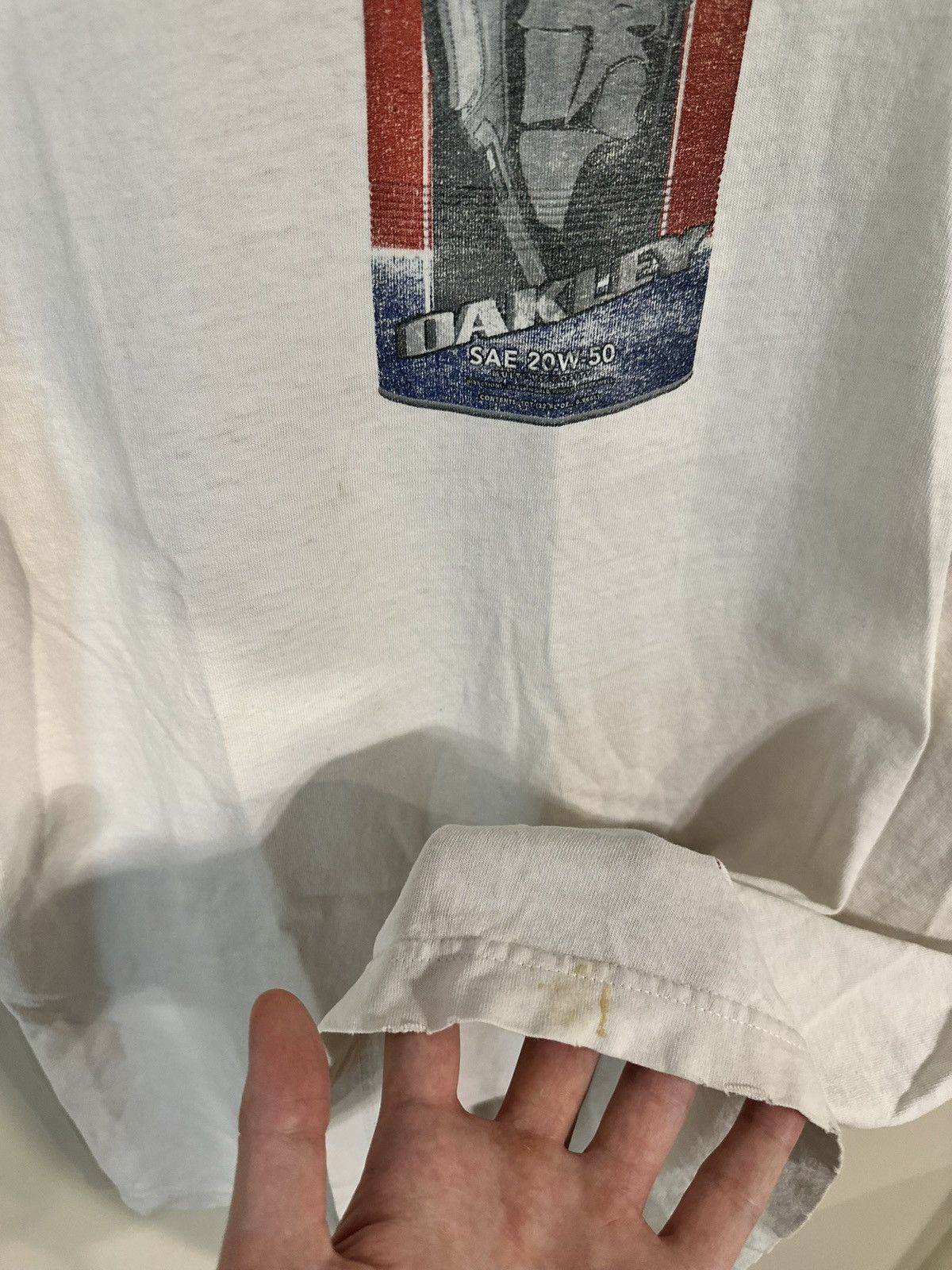 Oakley Thrashed 00s Oakley Product of Mad Science T-shirt Size US XL / EU 56 / 4 - 11 Thumbnail
