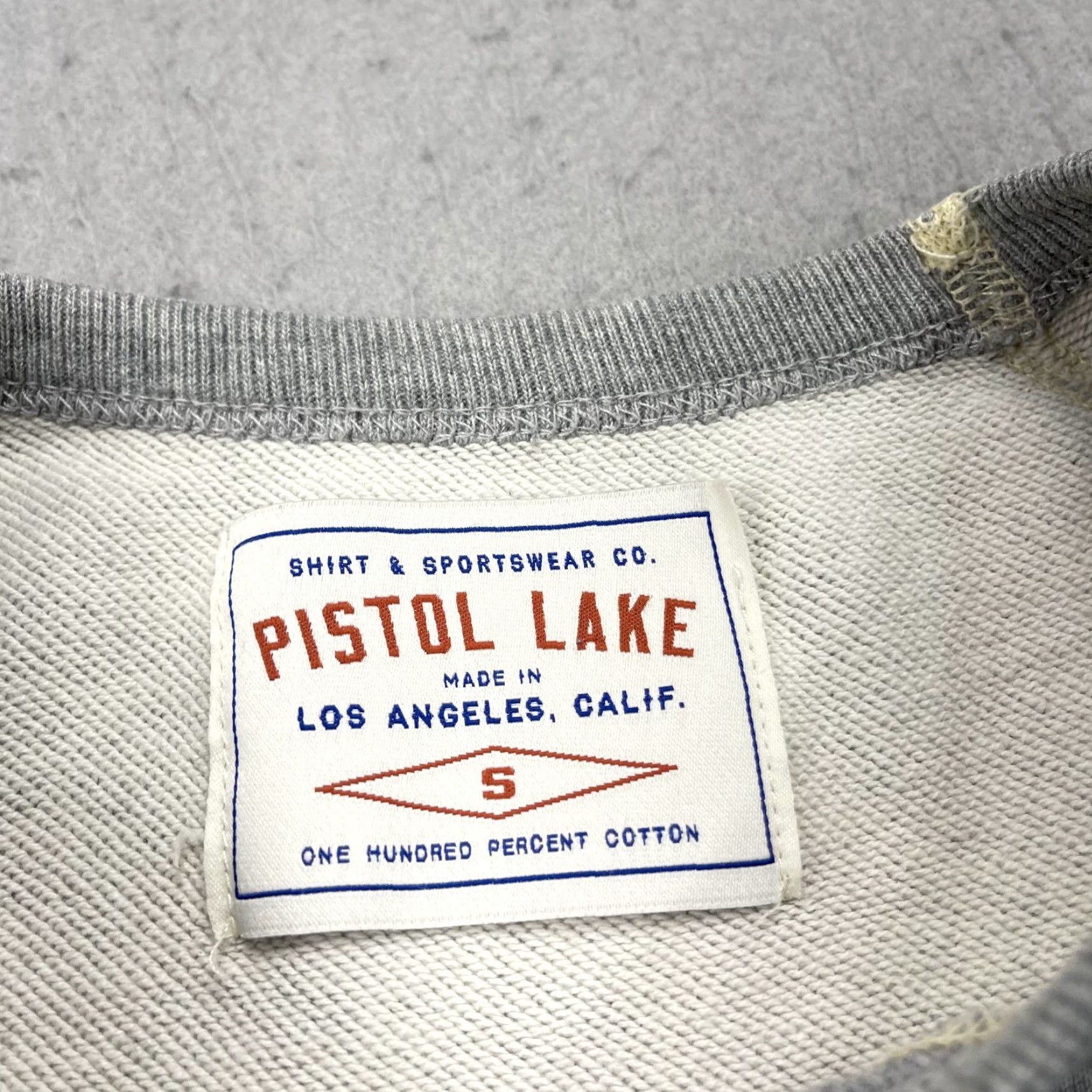 Pistola Pistol Lake Sweatshirt Mens Small Gray Raglan Single V Made USA 100% Cotton Crew Size US S / EU 44-46 / 1 - 3 Thumbnail