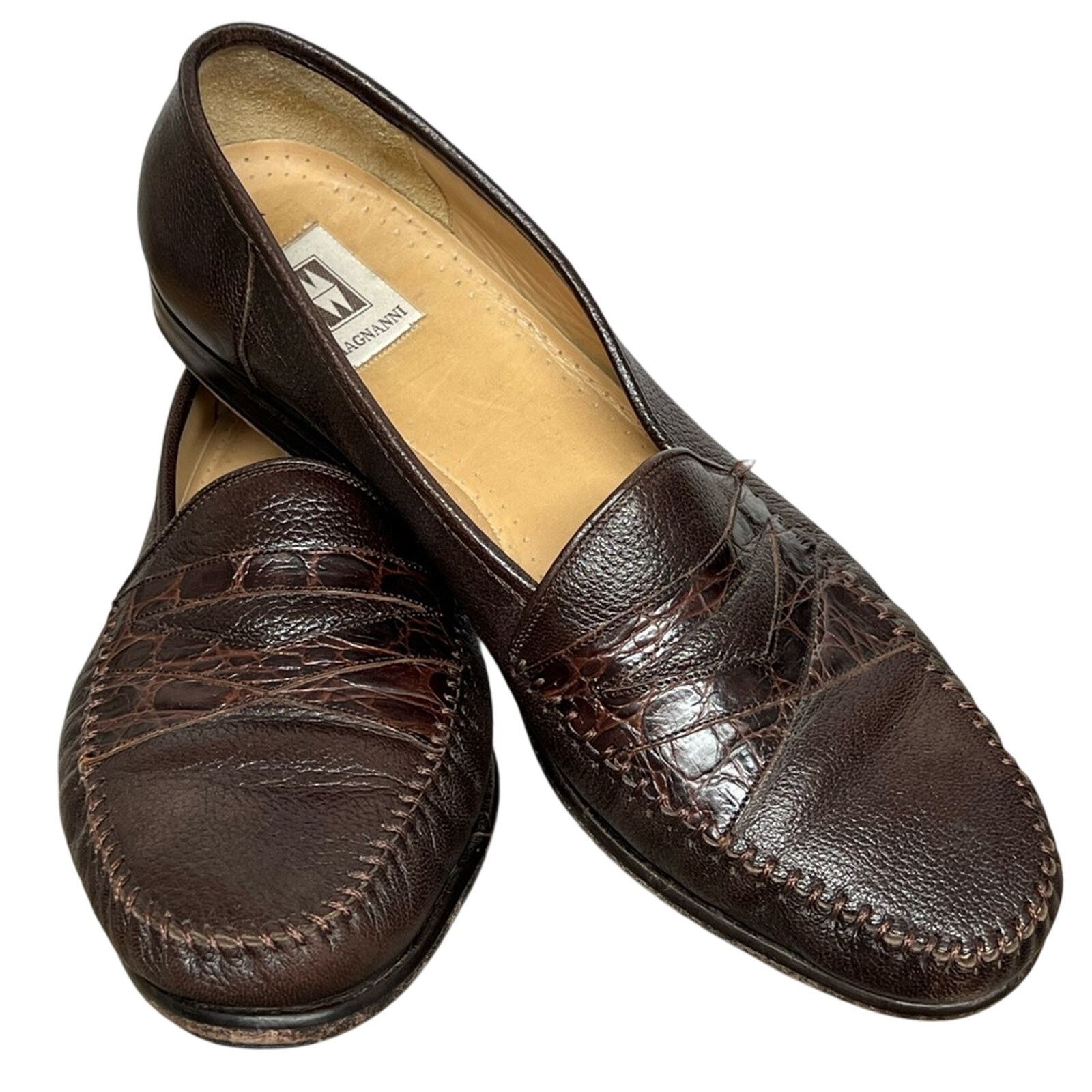 Magnanni MAGNANNI Made in Spain Vintage Crocodile Loafer Vero Cucio Size US 10.5 / EU 43-44 - 5 Thumbnail
