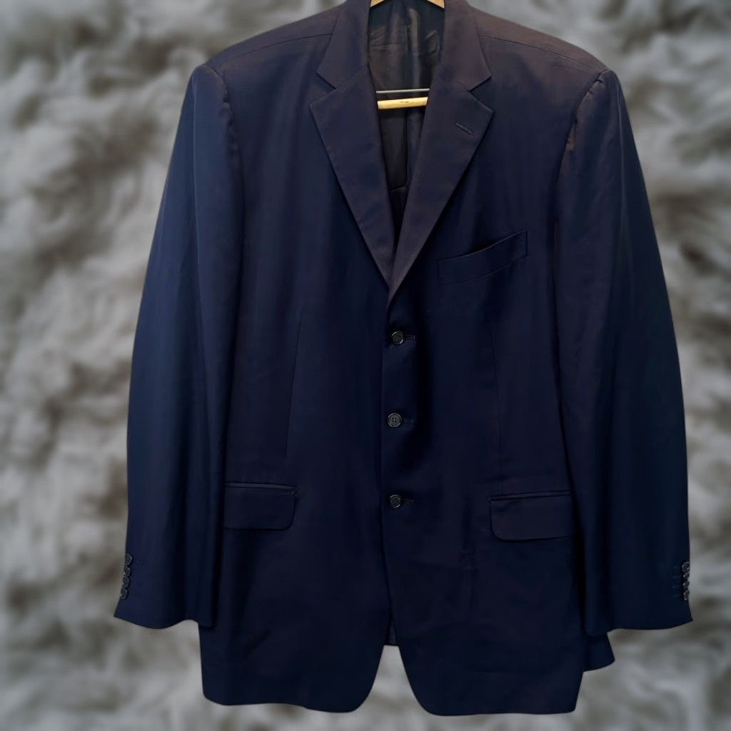 Pal Zileri VINTAGE Pal Zileri Blazer Mens 54L Blue Wool Tailored Jacket Made in Italy Size 54R - 1 Thumbnail