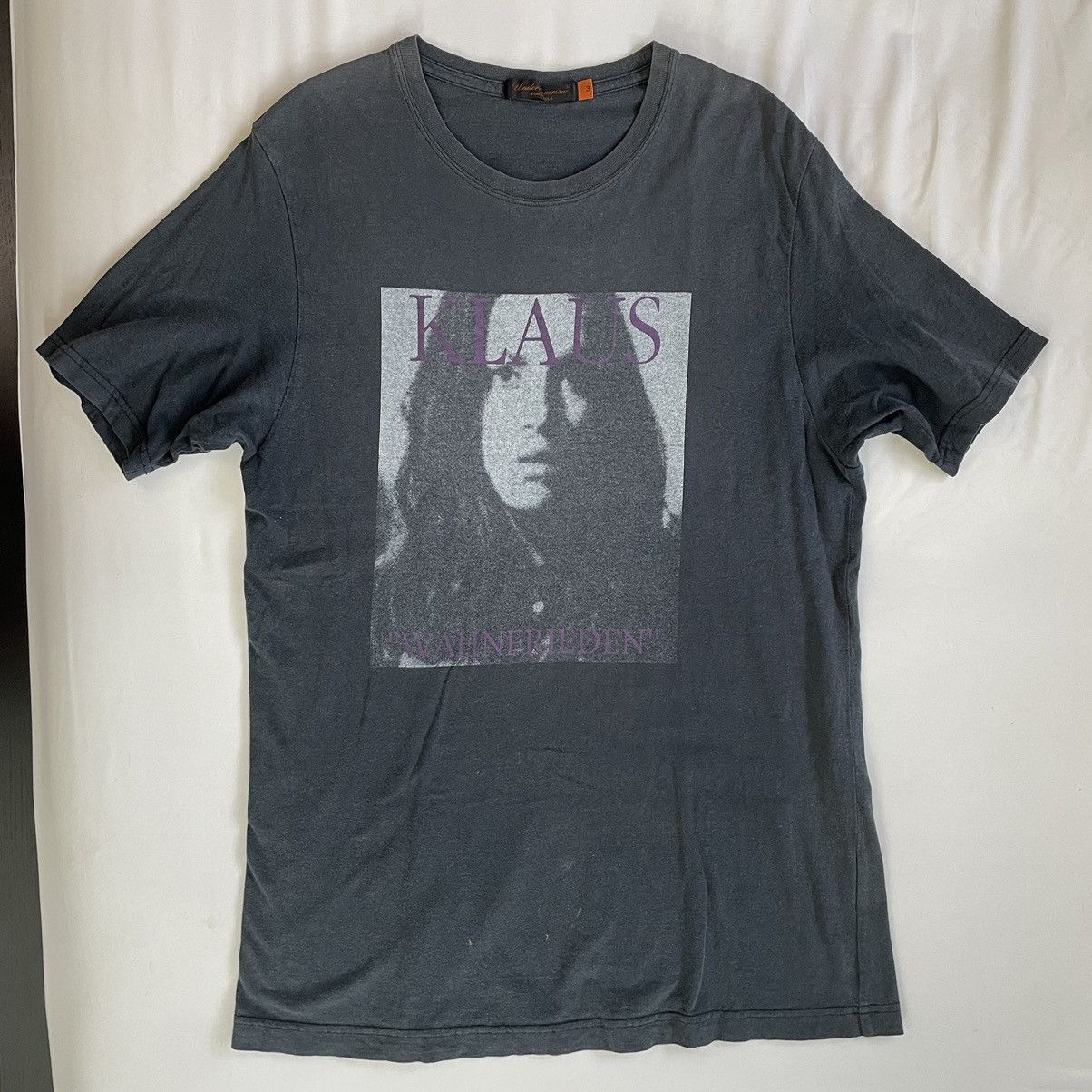 image of Undercover Klaus Tee in Faded Black, Men's (Size Large)