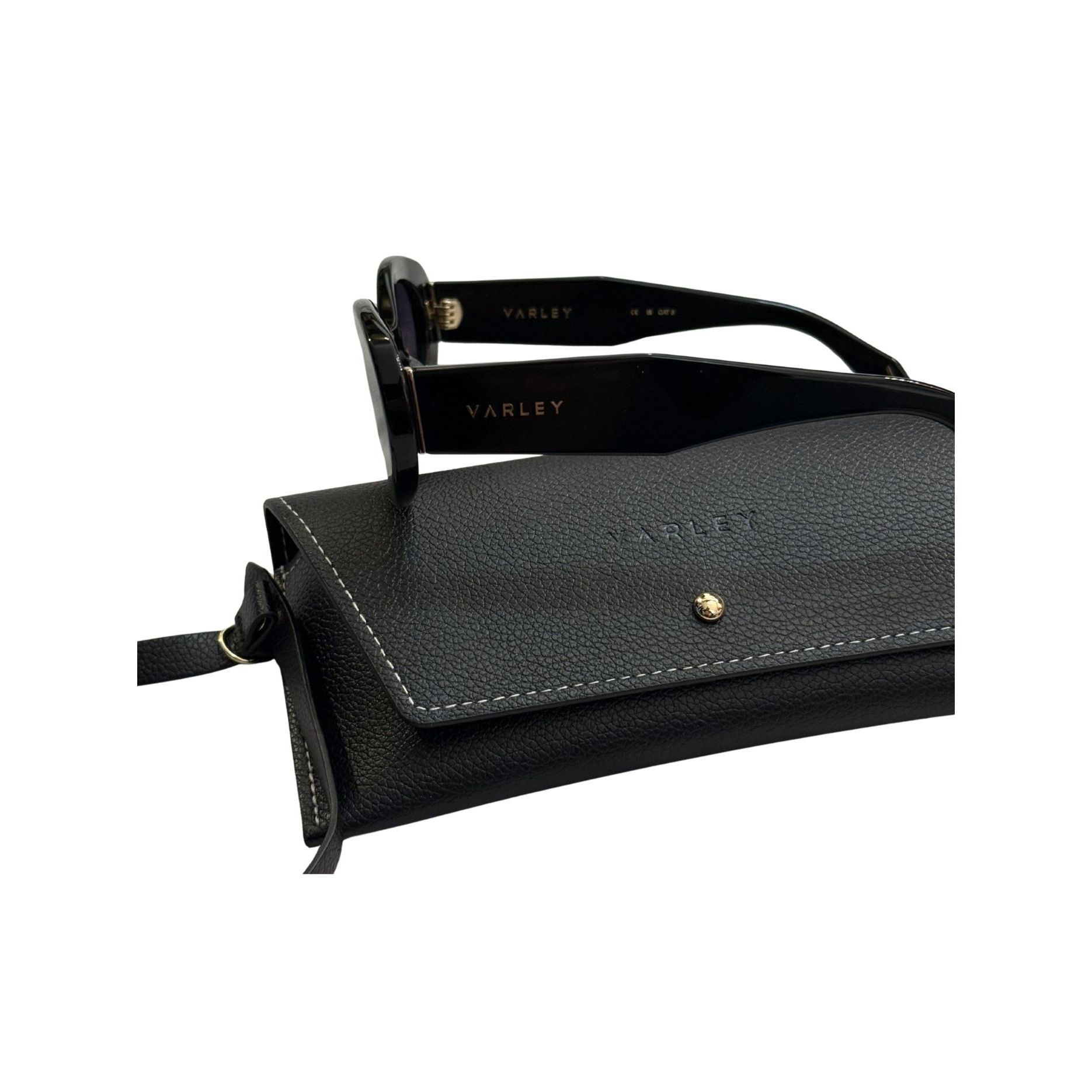 Varley VARLEY Bethnall Oval Sunglasses Black NEW $198 Size ONE SIZE - 4 Thumbnail
