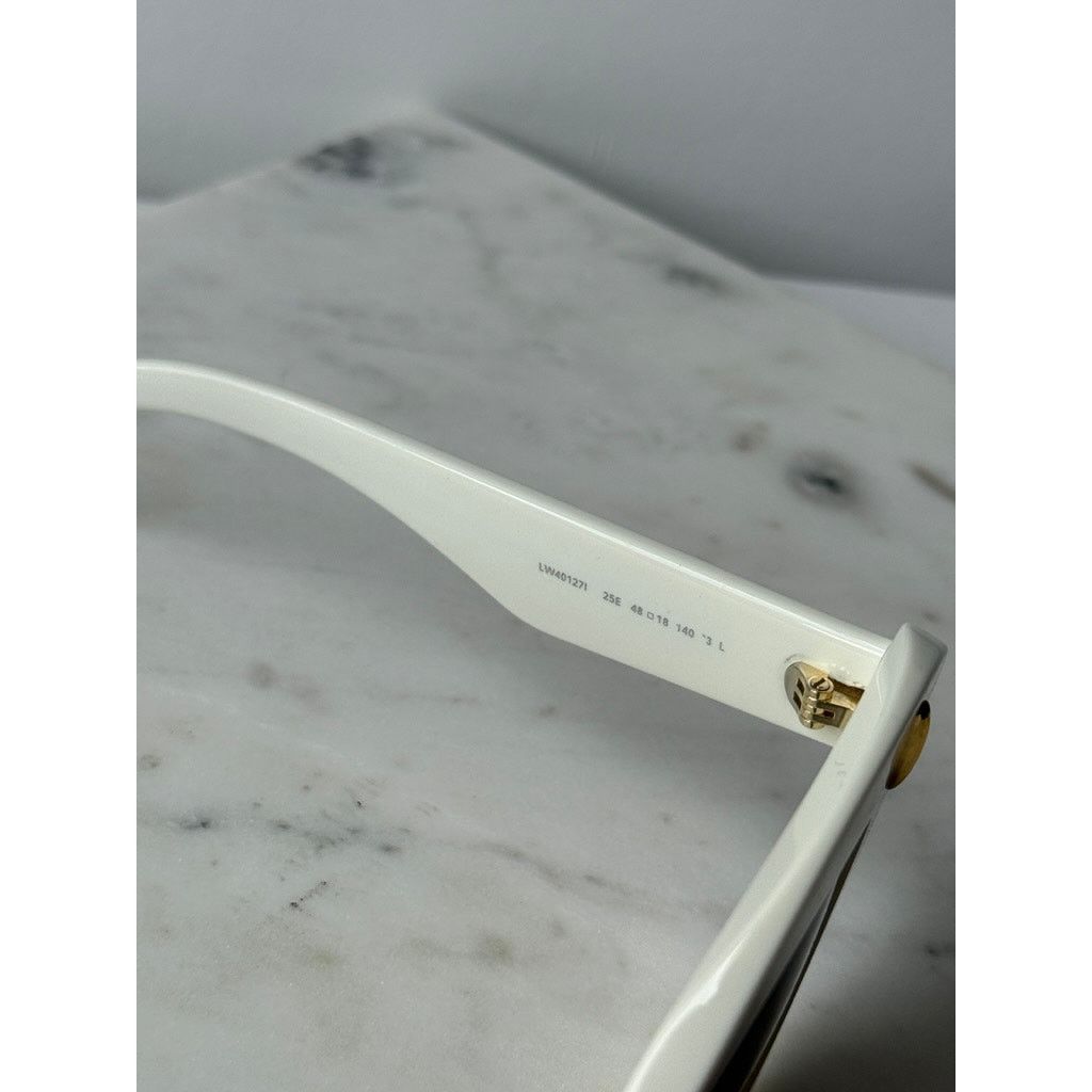 Loewe NEW Loewe LW40127I Anagram Thick Sunglasses in White Size ONE SIZE - 7 Thumbnail