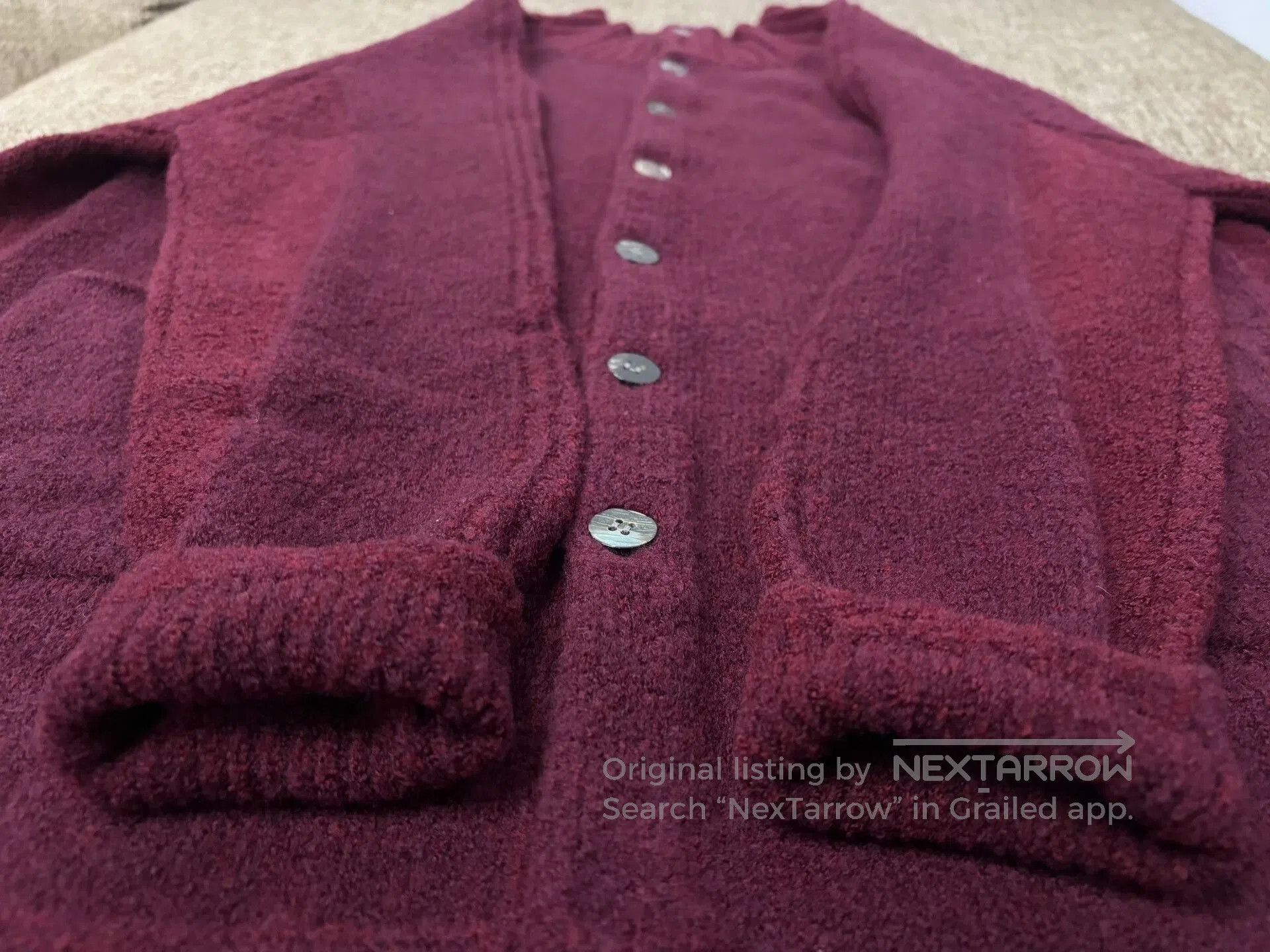Japanese Brand Plantation Wool Cardigan for Autumn/Winter. Size M / US 6-8 / IT 42-44 - 5 Thumbnail