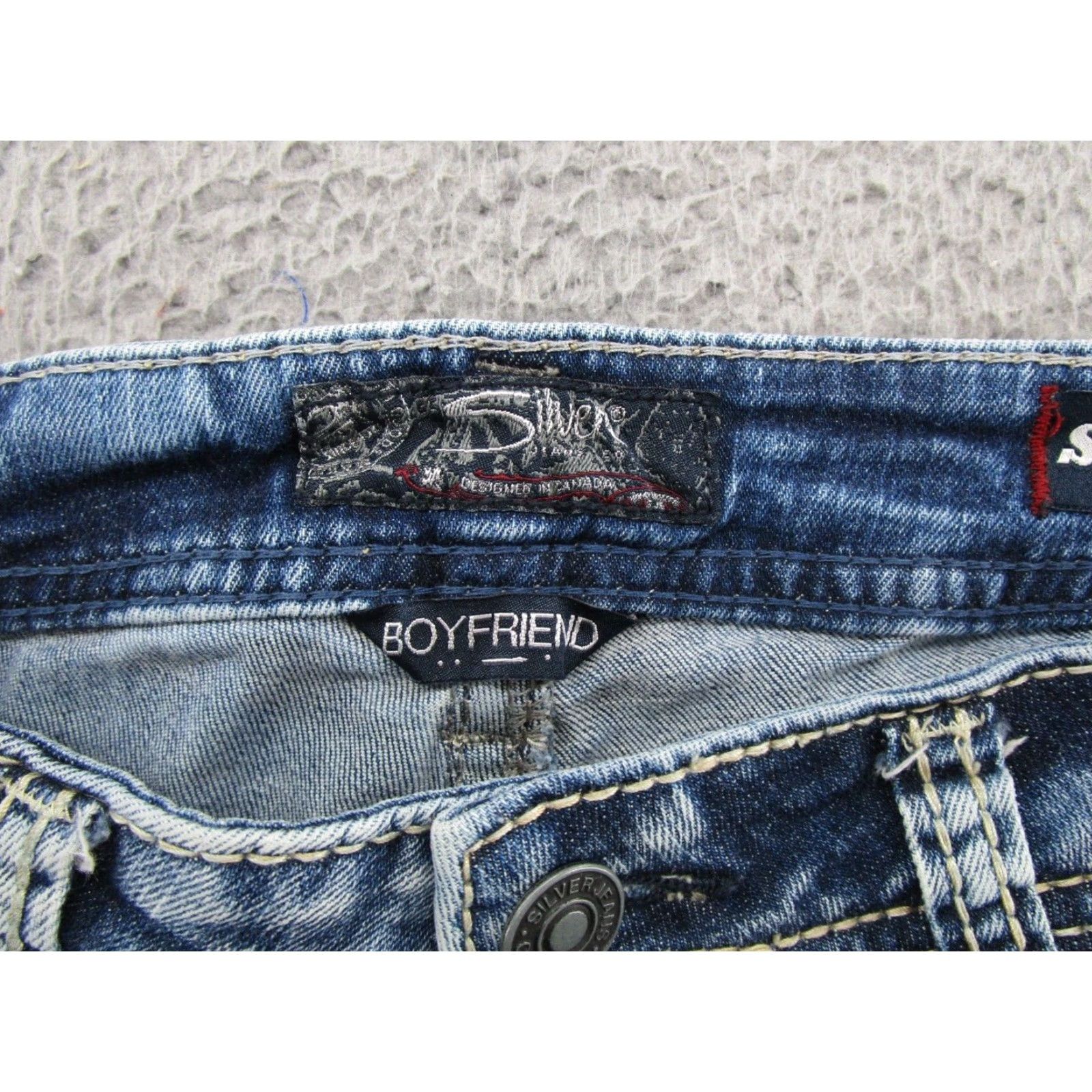 Silver Jeans Co. Silver Jeans Boyfriend Denim Cut Off Jeans 30 Blue Stretch Women Mens Size 30" / US 8 / IT 44 - 4 Thumbnail