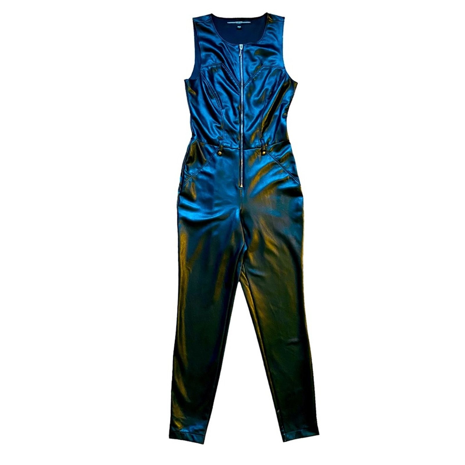 Guess GUESS FAUX LEATHER JUMPSUIT Size 26" / US 2 / IT 38 - 1 Thumbnail