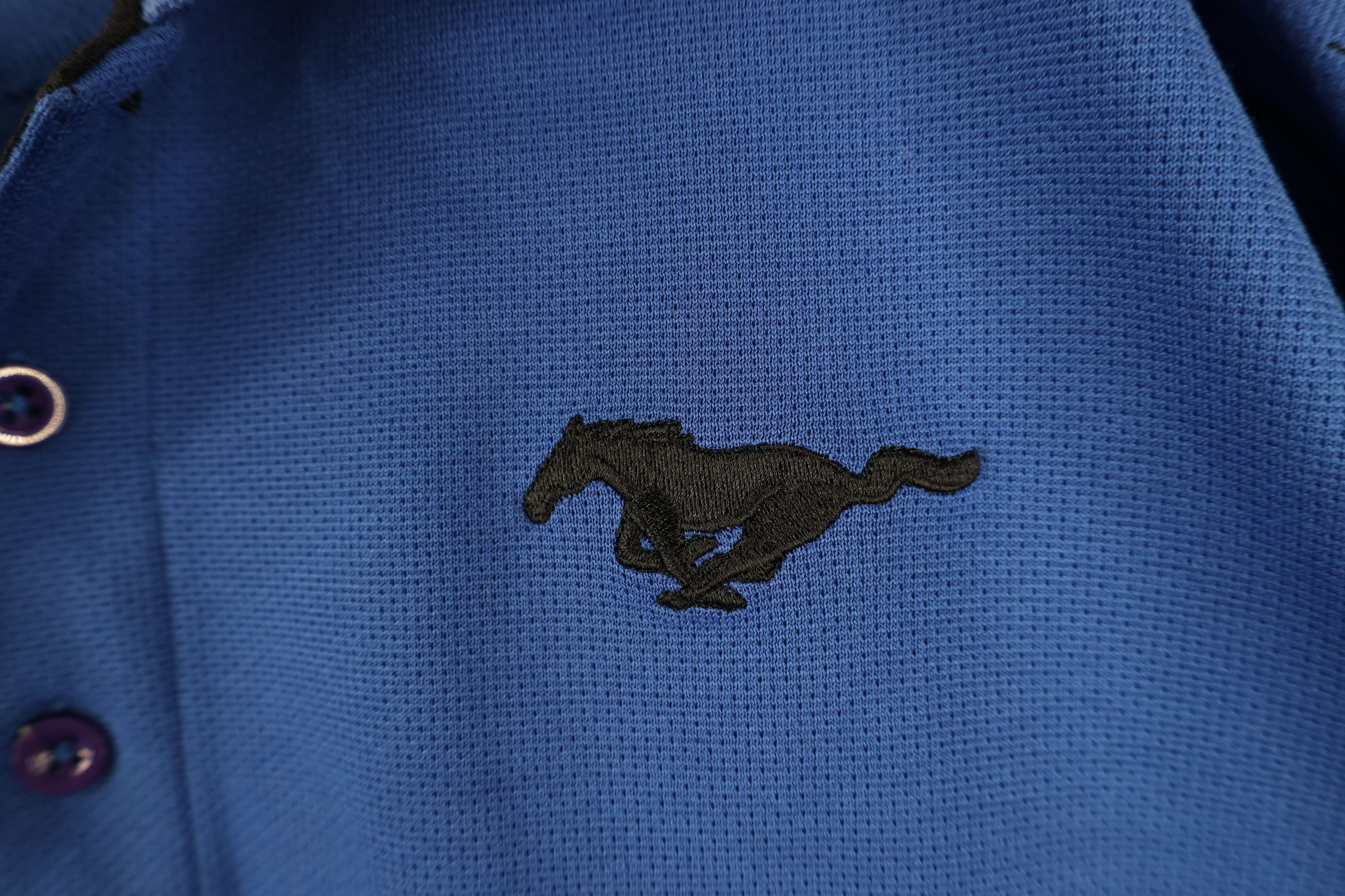 Vintage Vintage Ford Motor Co Mustang Collared Polo Shirt Blue Size US M / EU 48-50 / 2 - 5 Thumbnail