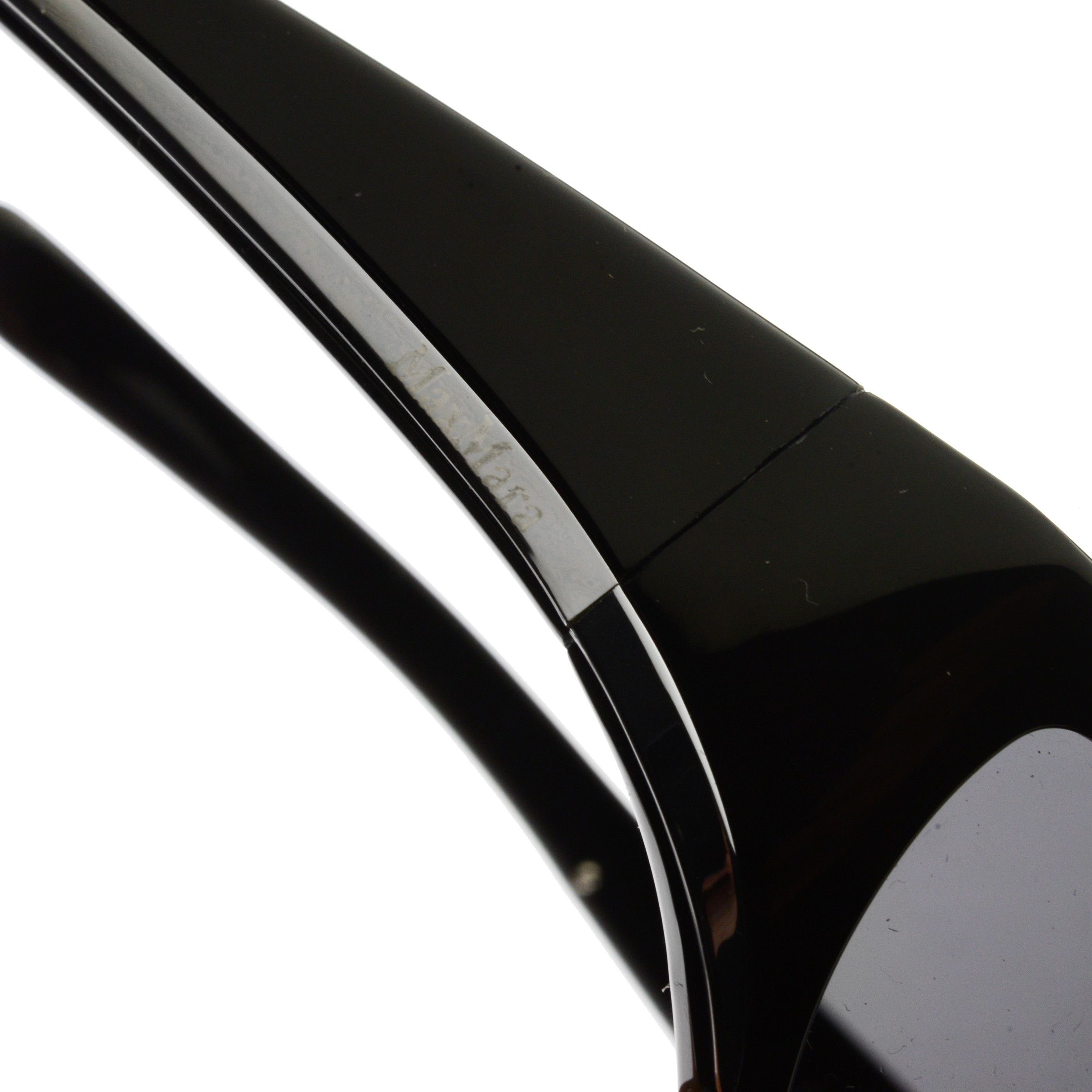 Max Mara Max Mara 90s Black Plastic Wraparound Sunglasses Size ONE SIZE - 4 Thumbnail