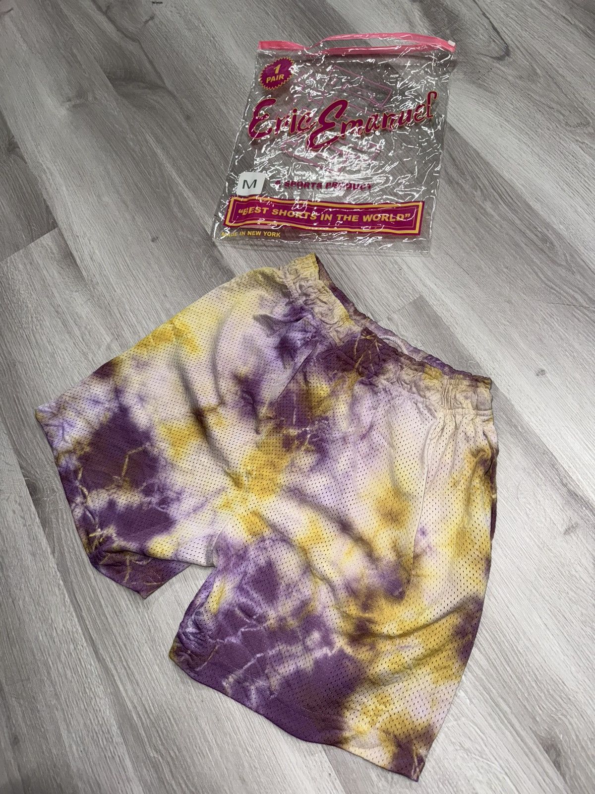 Eric Emanuel Eric Emanuel Tie-Dye Mesh Shorts – Lakers Purple/Gold (L) Size US 34 / EU 50 - 4 Thumbnail