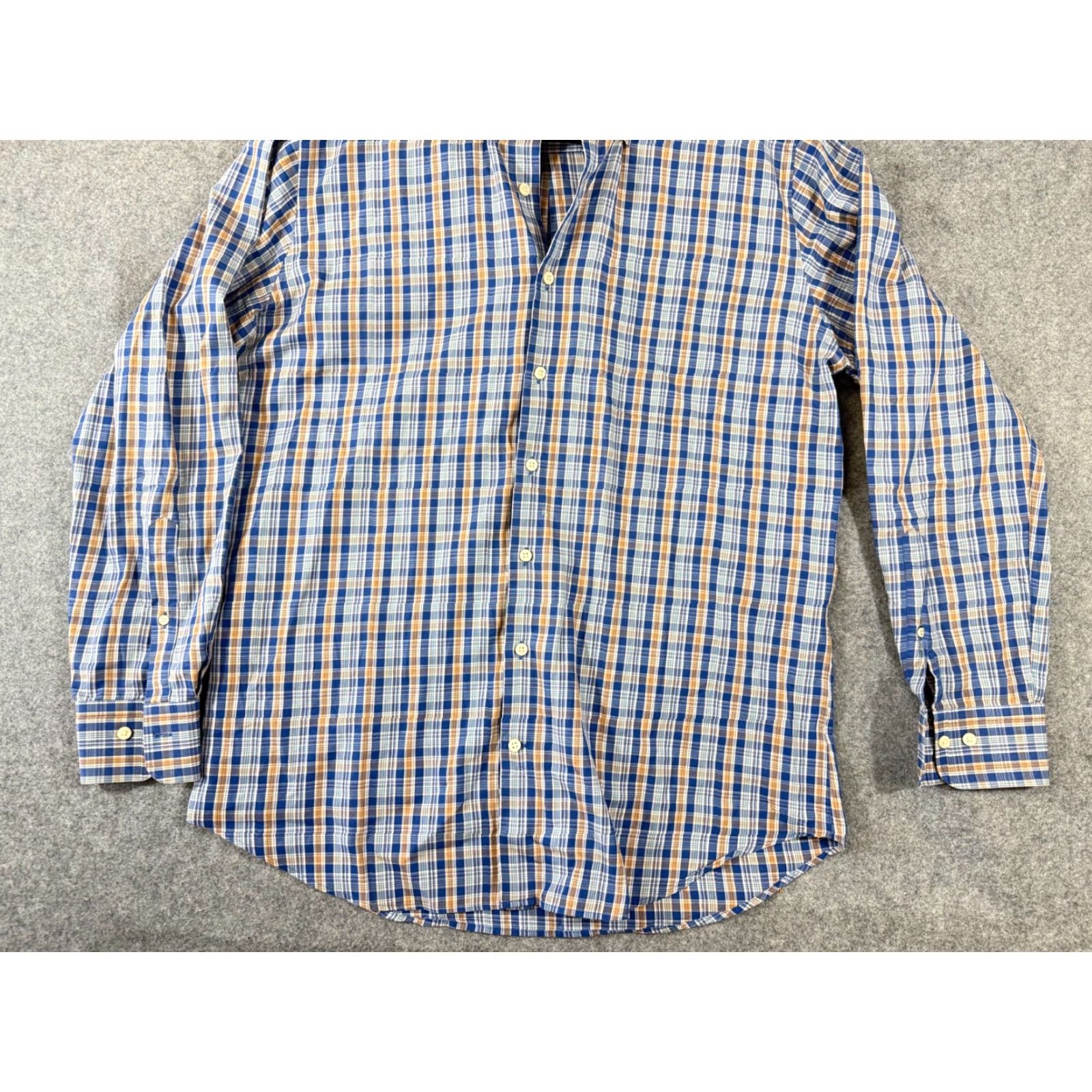 Peter Millar Peter Millar Shirt Mens L Blue Orange Plaid Button Down Long Sleeve Classic Size US L / EU 52-54 / 3 - 4 Thumbnail