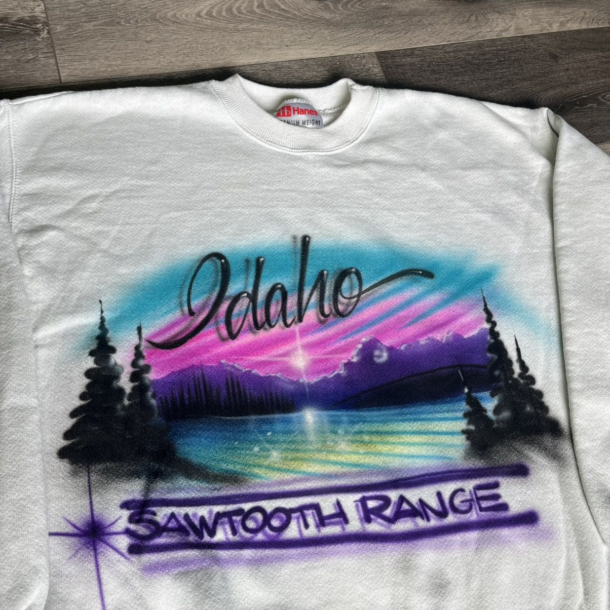 Vintage Vintage 1990s Idaho Sawtooth Range Airbrush Graphic Crewneck Size US L / EU 52-54 / 3 - 2 Thumbnail