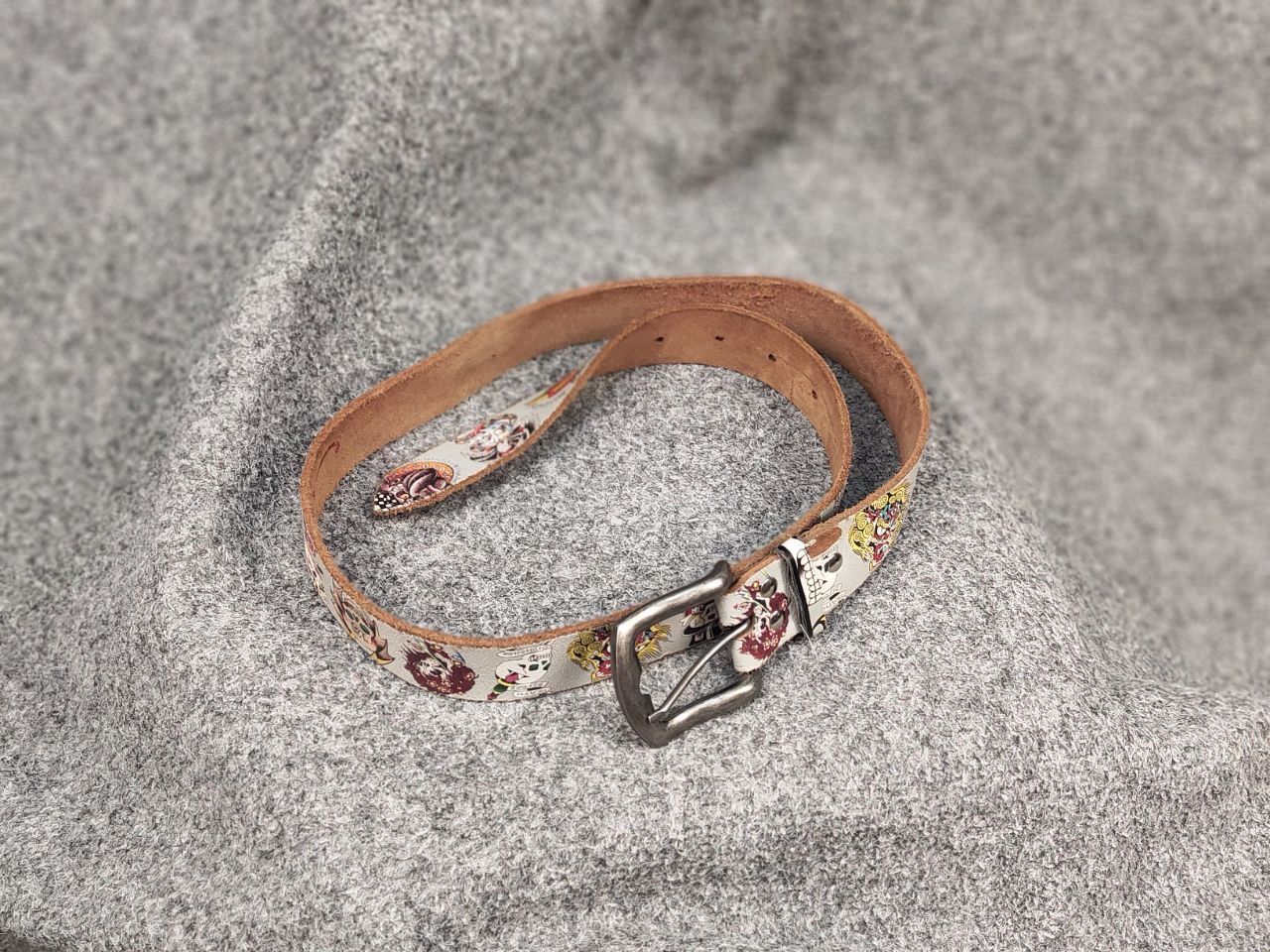Ed Hardy Vintage Ed Hardy Multi Logo Brown Leather Belt Y2K Style Size ONE SIZE - 6 Thumbnail
