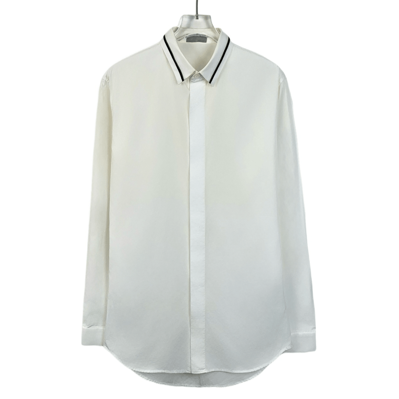Dior Dior White Striped Panel Long-Sleeve Shirt (Size 37) Size XS / US 0-2 / IT 36-38 - 1 Thumbnail