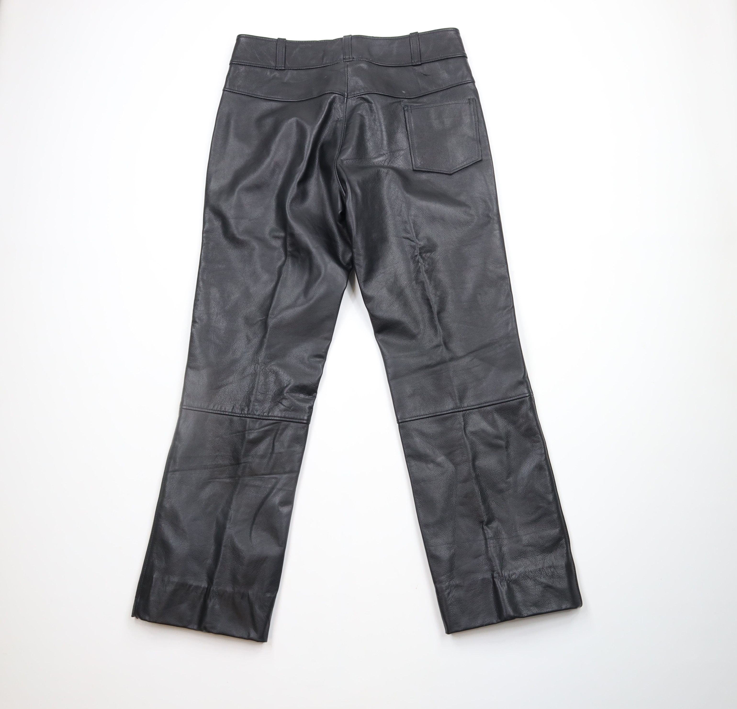 Vintage Vintage 90s Streetwear Motorcycle Riding Pants Black USA Size US 34 / EU 50 - 8 Thumbnail