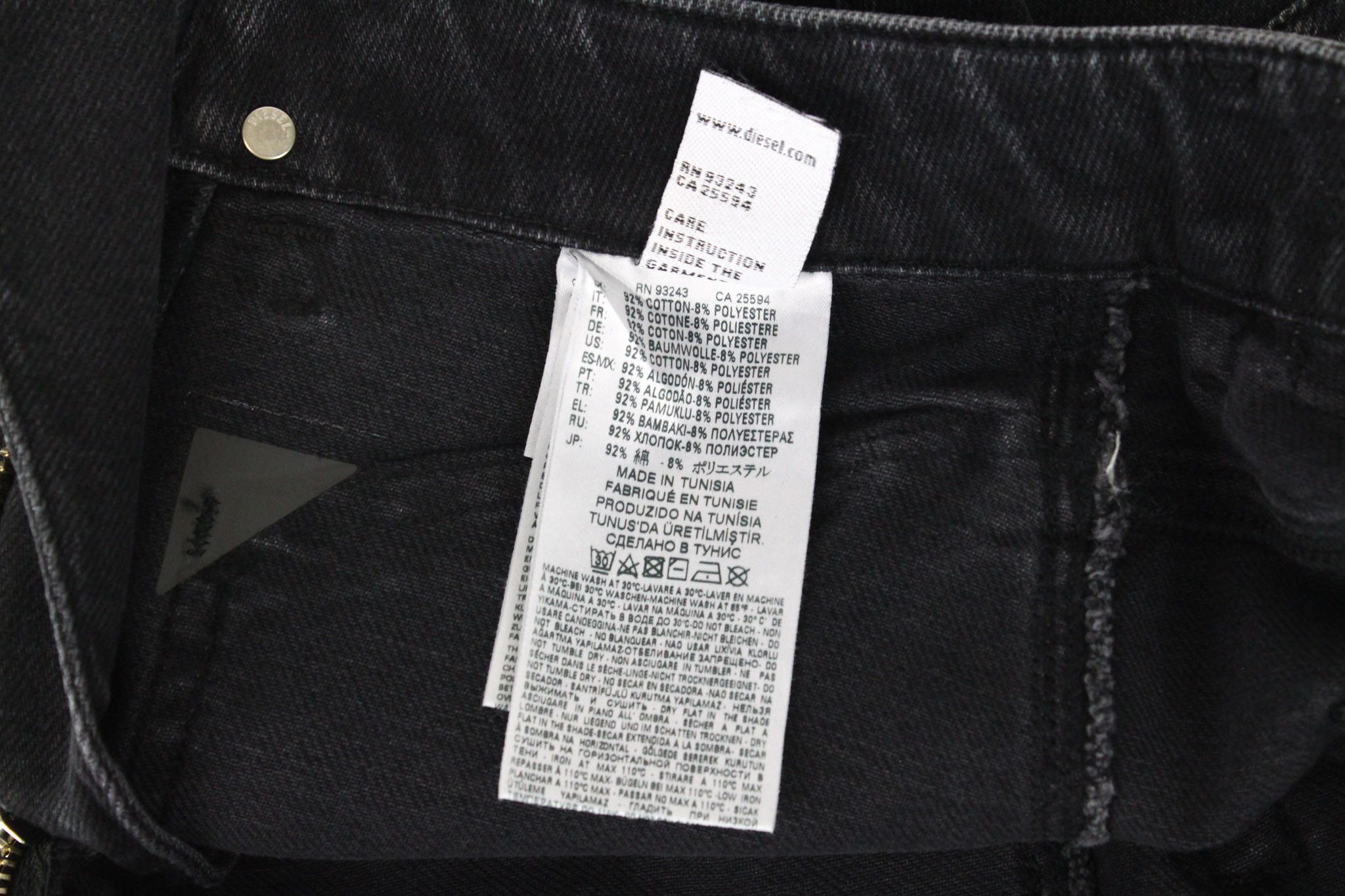 Diesel D-EARLIE 080AP W25/L30 Black High Waist Jeans 71074 Size 25" / US 0 / IT 36 - 10 Thumbnail