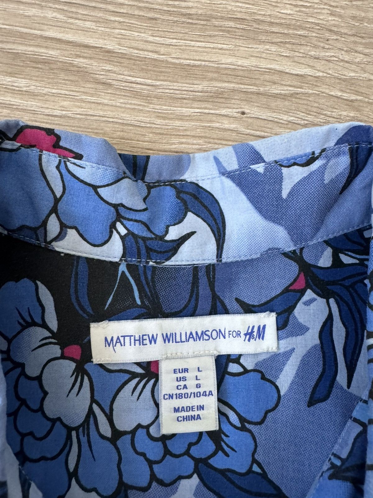 Designer H&M x Matthew Williamson Hawaiian Floral Print Shirt Size US L / EU 52-54 / 3 - 6 Thumbnail