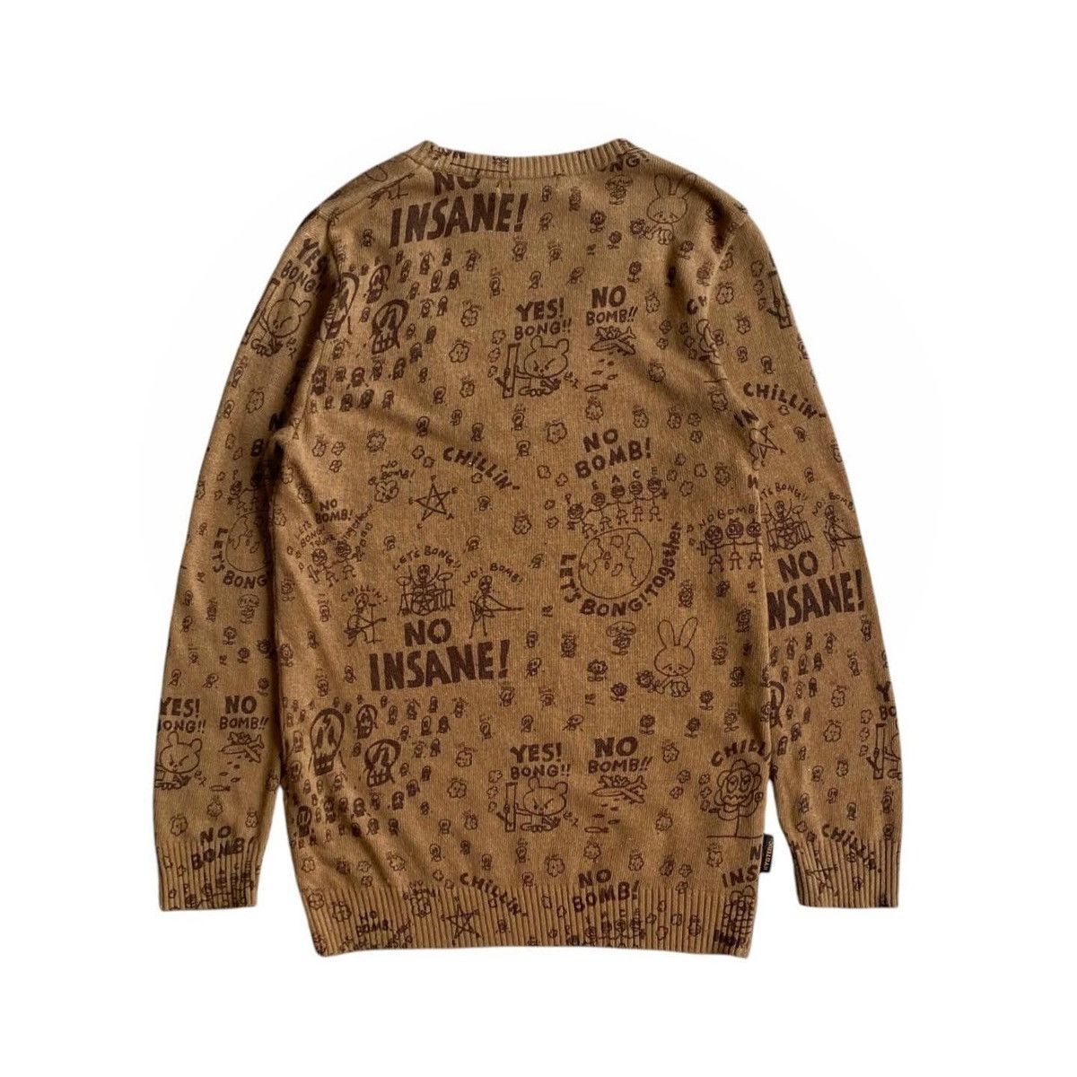 Japanese Brand Hysteric Glamour v neck full printed knit sweater Size L / US 10 / IT 46 - 2 Thumbnail