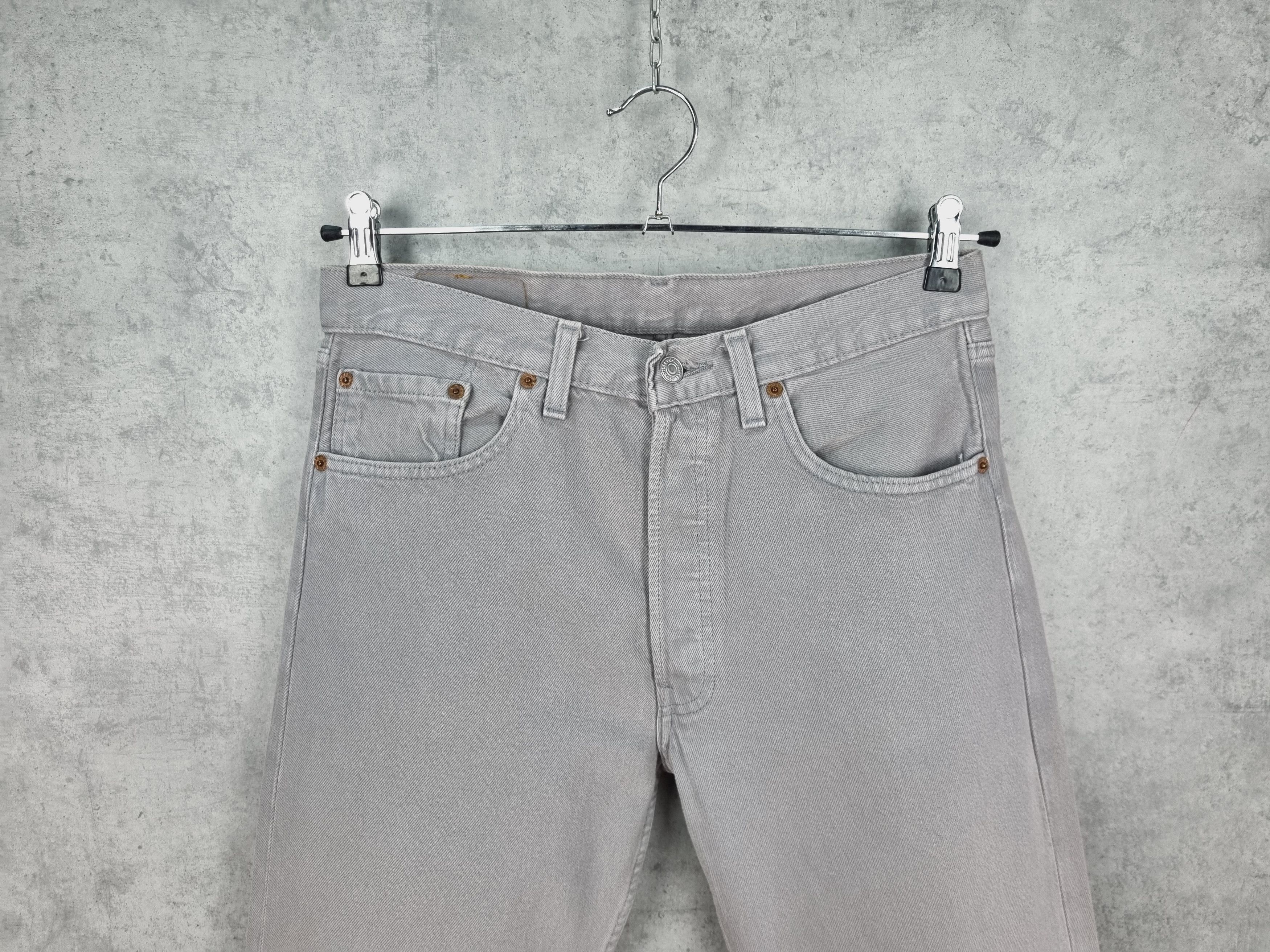 Levi's × Levi's Vintage Clothing 90s Levi's 501 Gray Denim Buttons Flies Jeans Size US 31 - 8 Thumbnail
