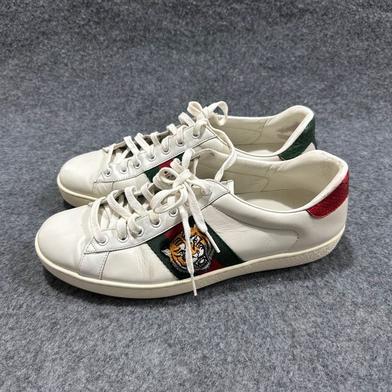 Gucci Gucci Ace Tiger Embroidery Low-Top Sneakers Size US 9.5 / EU 42-43 - 1 Thumbnail