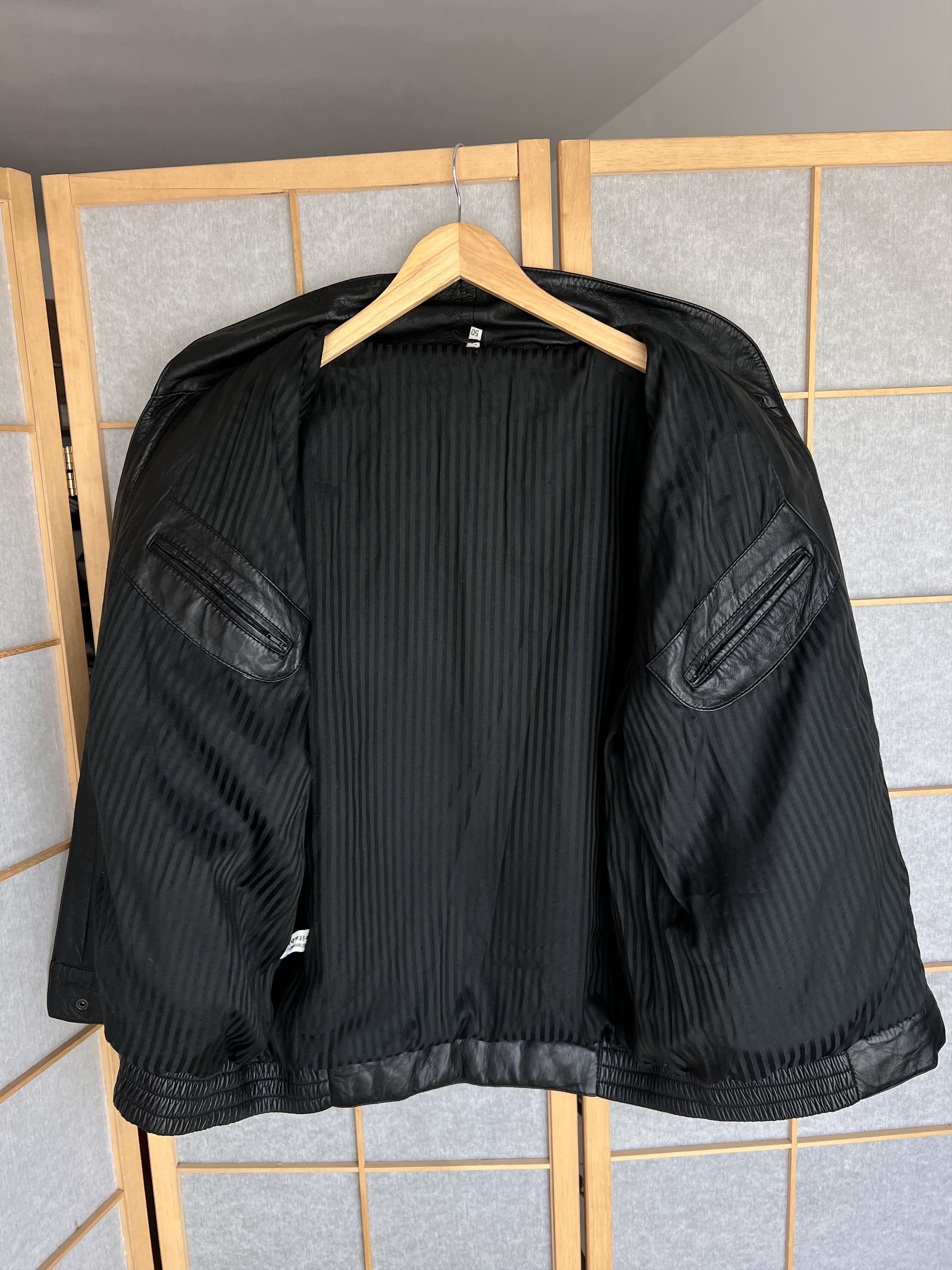 Yohji Yamamoto 2000s JAPANESE ISSEY MIYAKE STYLE LEATHER JACKET LGB I6W9 L Size US M / EU 48-50 / 2 - 13 Thumbnail