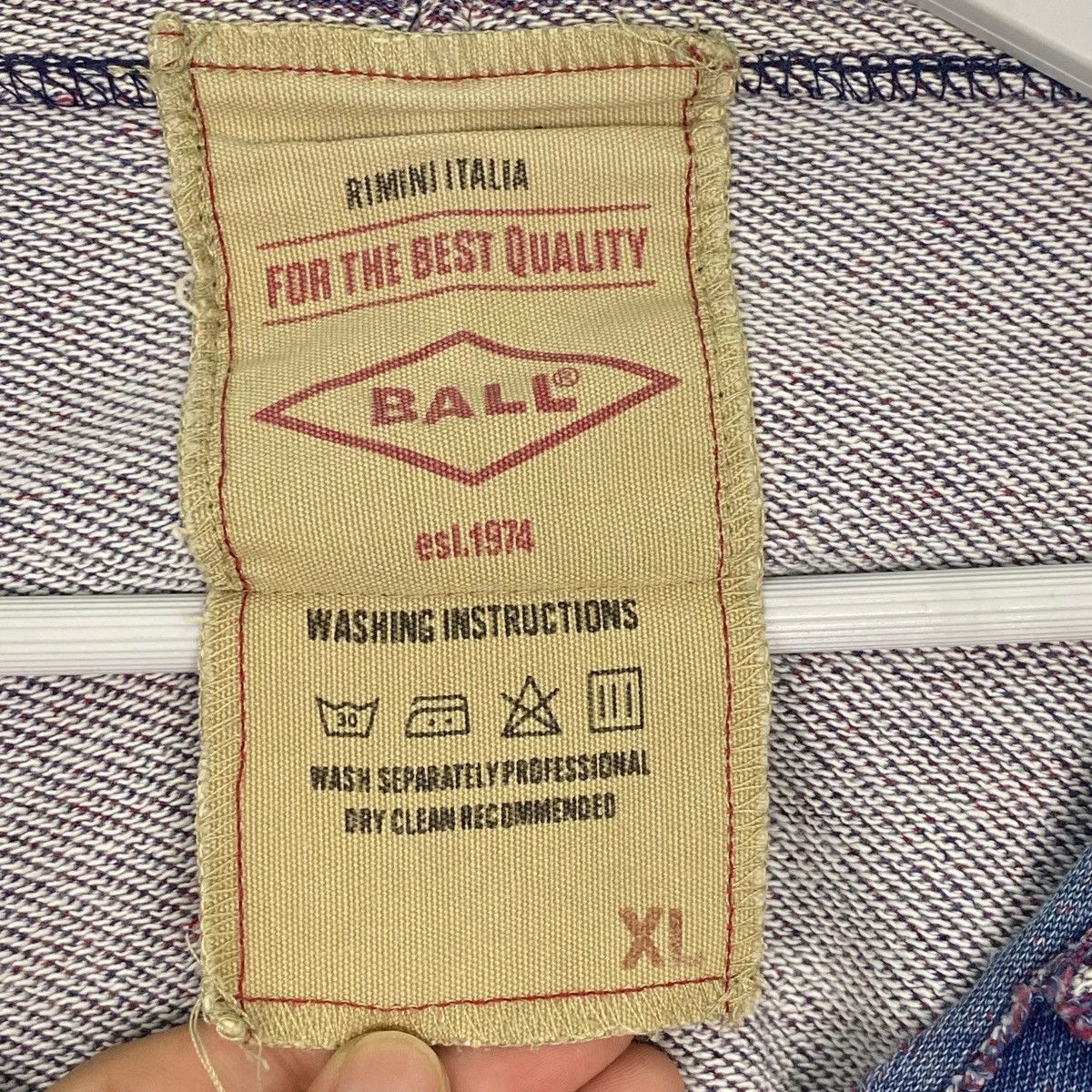 Other Vintage Ball Japan Denim Sweat Jacket Full Zip Wash Dye XL Size US XL / EU 56 / 4 - 3 Thumbnail