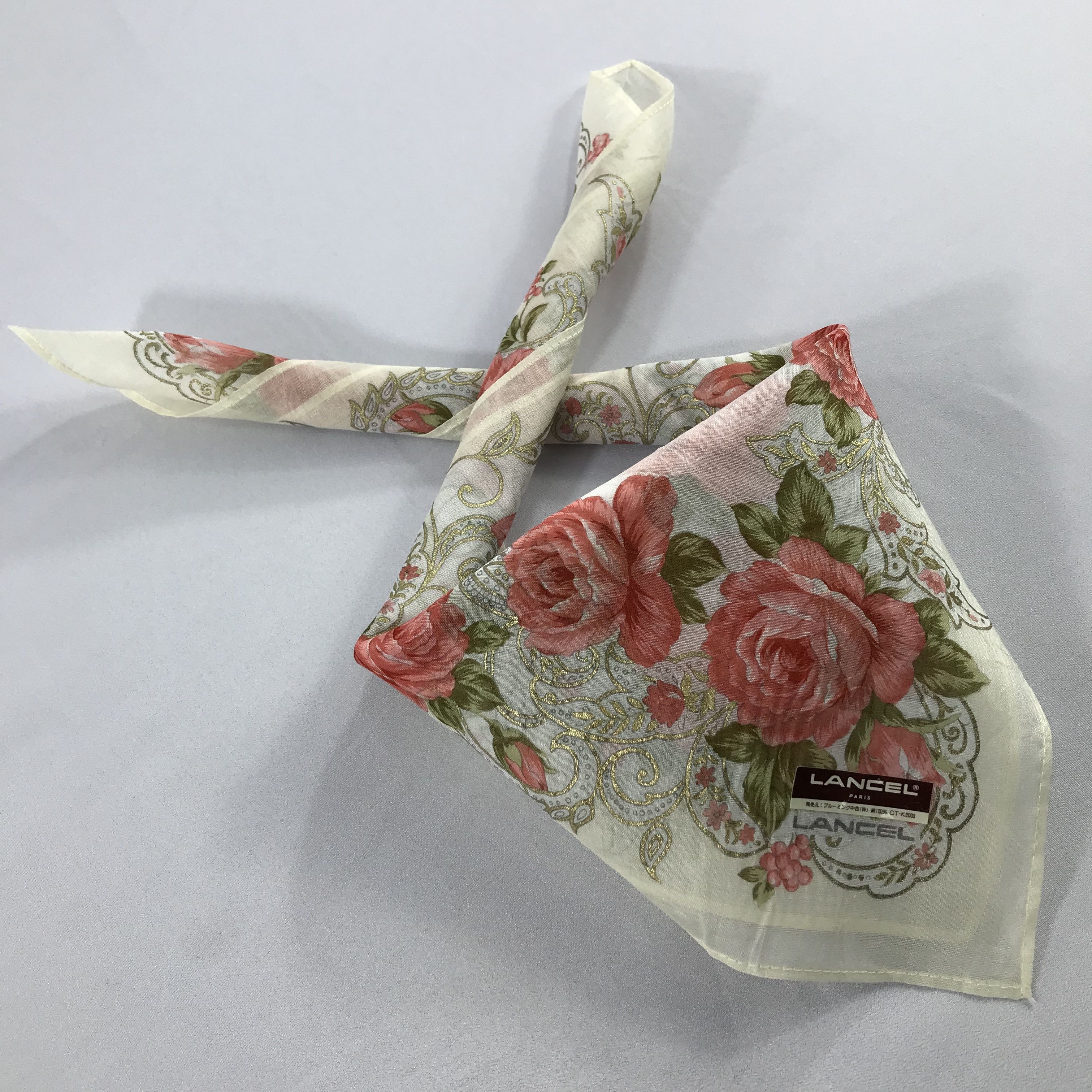 Lancel × Vintage Lancel Bandana / Handkerchief / Neckerchief - S2292 Size ONE SIZE - 4 Thumbnail