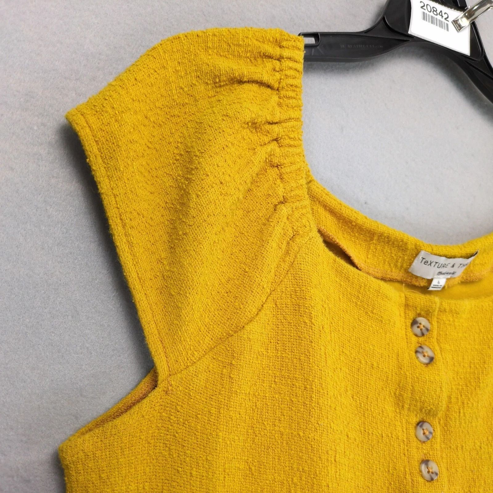 Madewell Texture & Thread Madewell Cap Sleeve Shift Mini Dress Sz L Size L / US 10 / IT 46 - 9 Thumbnail