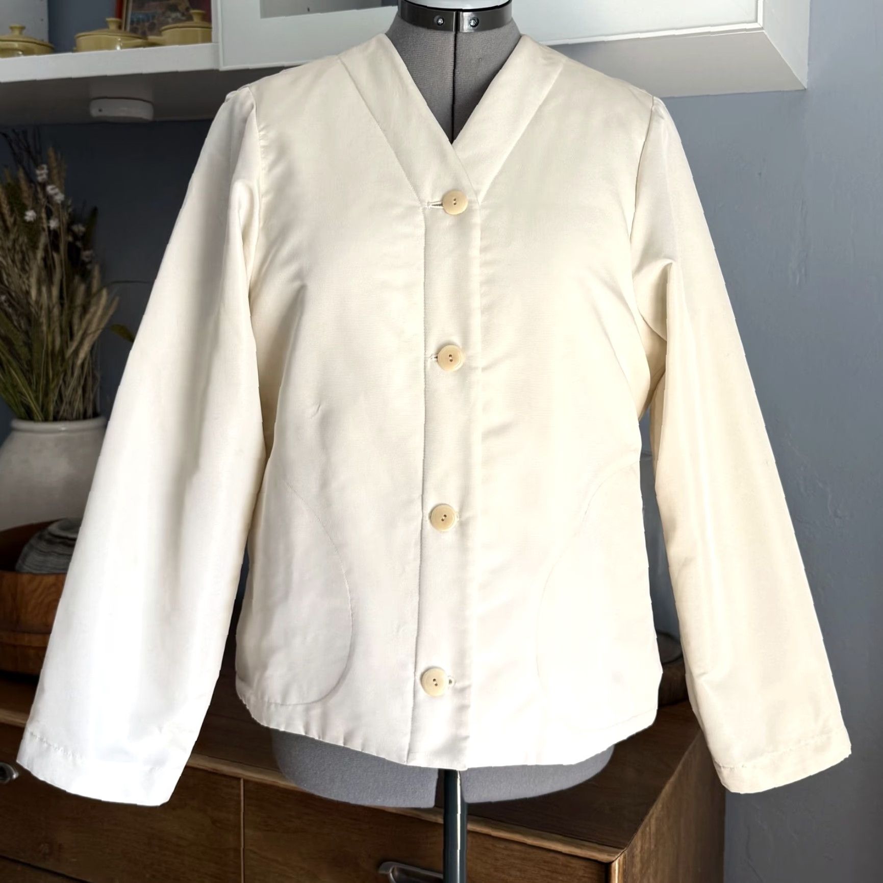 Ralph Lauren VINTAGE Ralph Lauren Black Label Jacket Ivory Insulated Body Size 10 Women Size L / US 10 / IT 46 - 8 Thumbnail