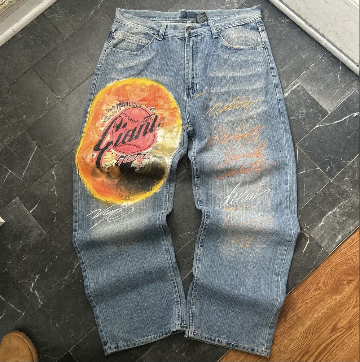 Southpole Custom San Francisco Giants vintage jeans Size US 38 / EU 54 - 1 Thumbnail