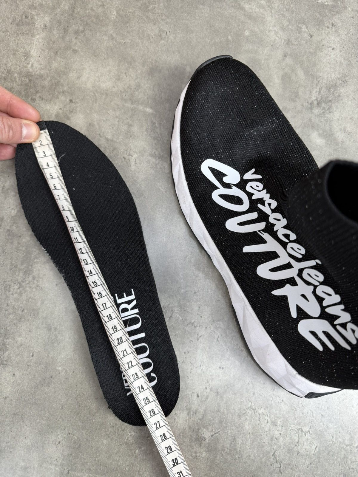 Versace Jeans Couture Versace Jeans Couture Sock Sneakers Black Logo Knit Size 40 Size US 10 / IT 40 - 10 Thumbnail