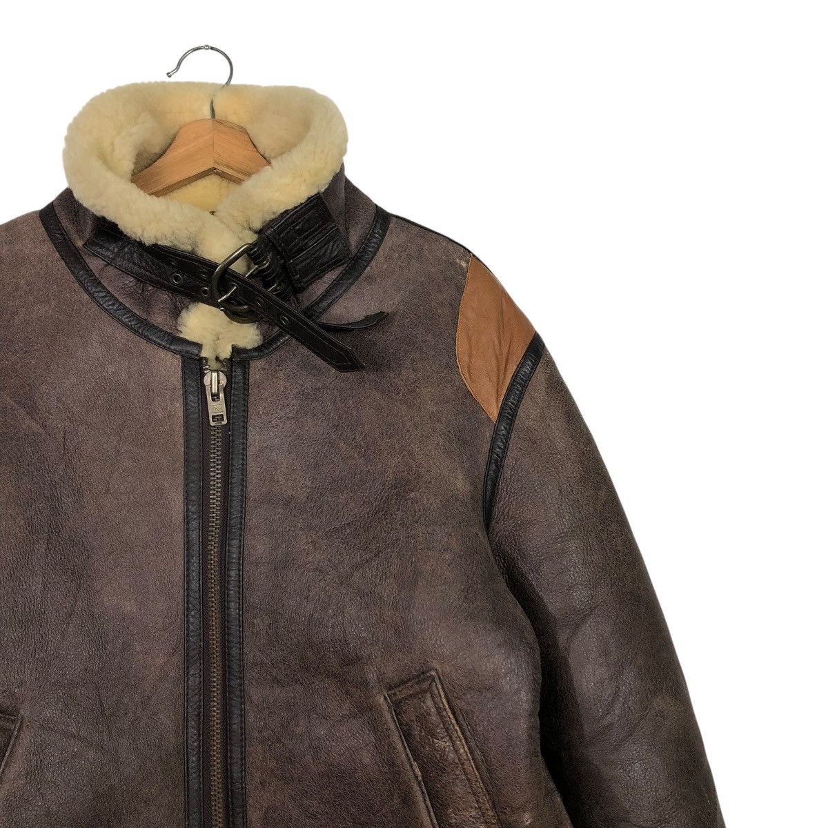 Vintage 🔥VTG LEATHER JACKET SHEARLING B3 PALMUS LIFE ISSEY MIYAKE Size US M / EU 48-50 / 2 - 8 Thumbnail