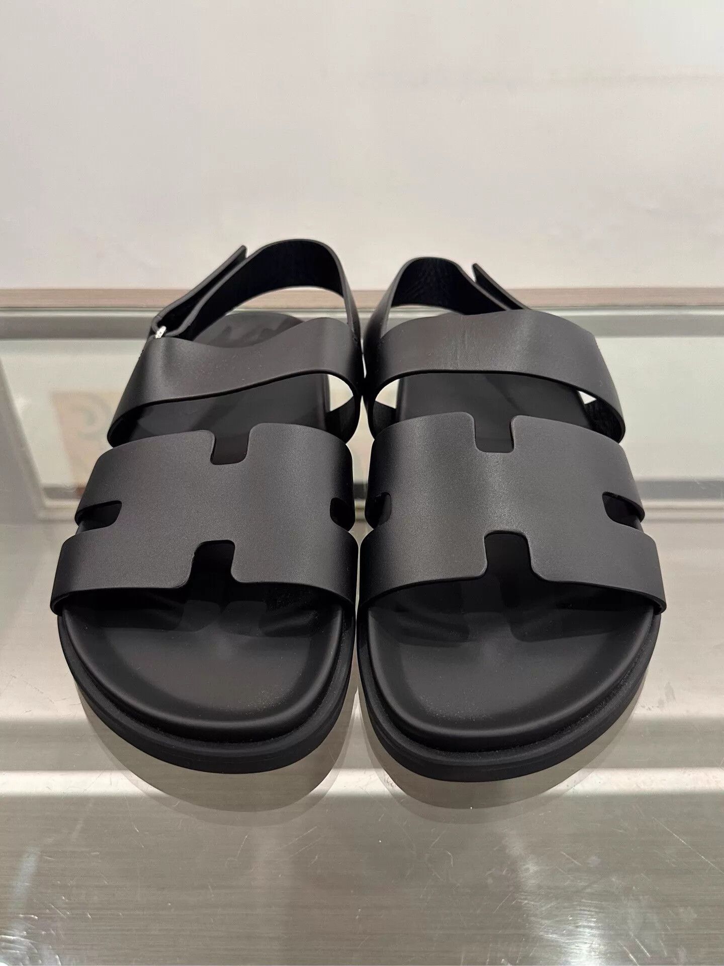 Hermes Hermes Genius H Logo Black Tech Beach Sandal 40.5 Size US 7.5 / EU 40-41 - 3 Thumbnail