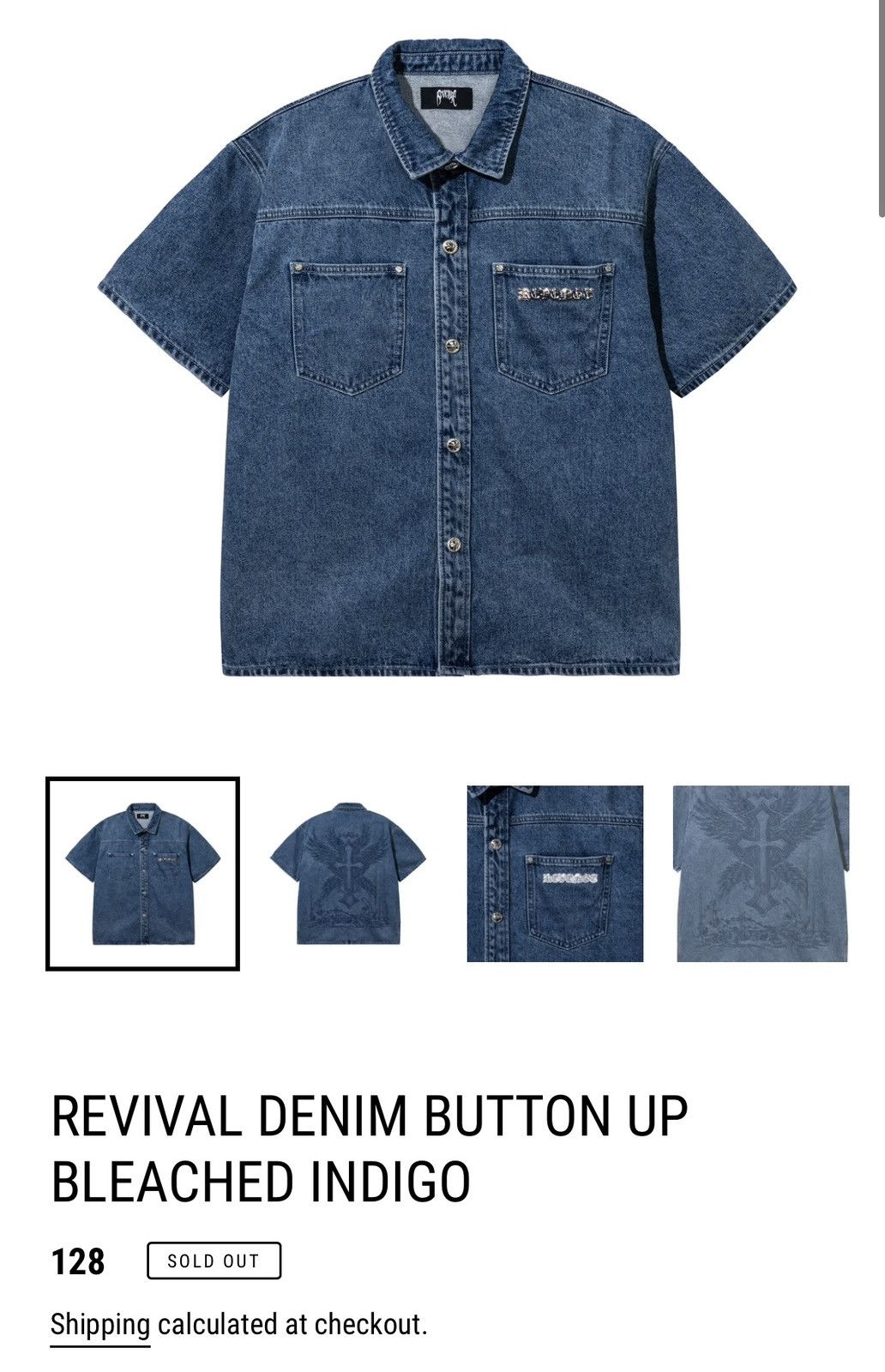 Revenge Revenge Denim Button Up Bleached Indigo Size US M / EU 48-50 / 2 - 2 Thumbnail